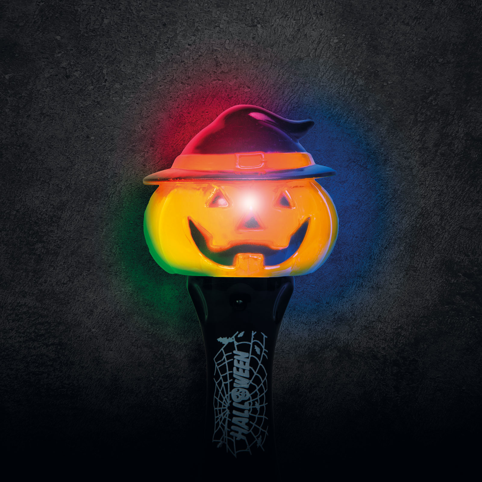 Lampă de Halloween cu LED - model dovleac - cu baterie [0]