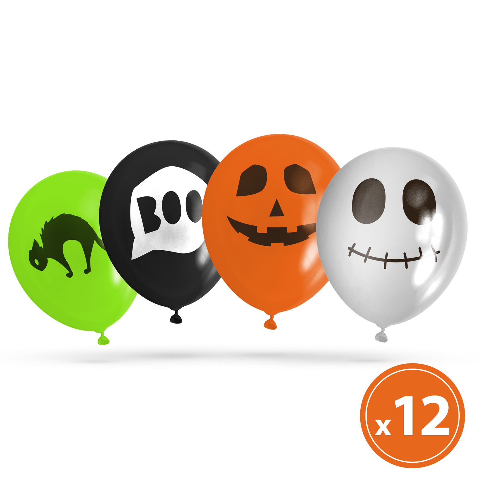Set balon de Halloween - 4 tipuri - 12 piese / pachet [0]