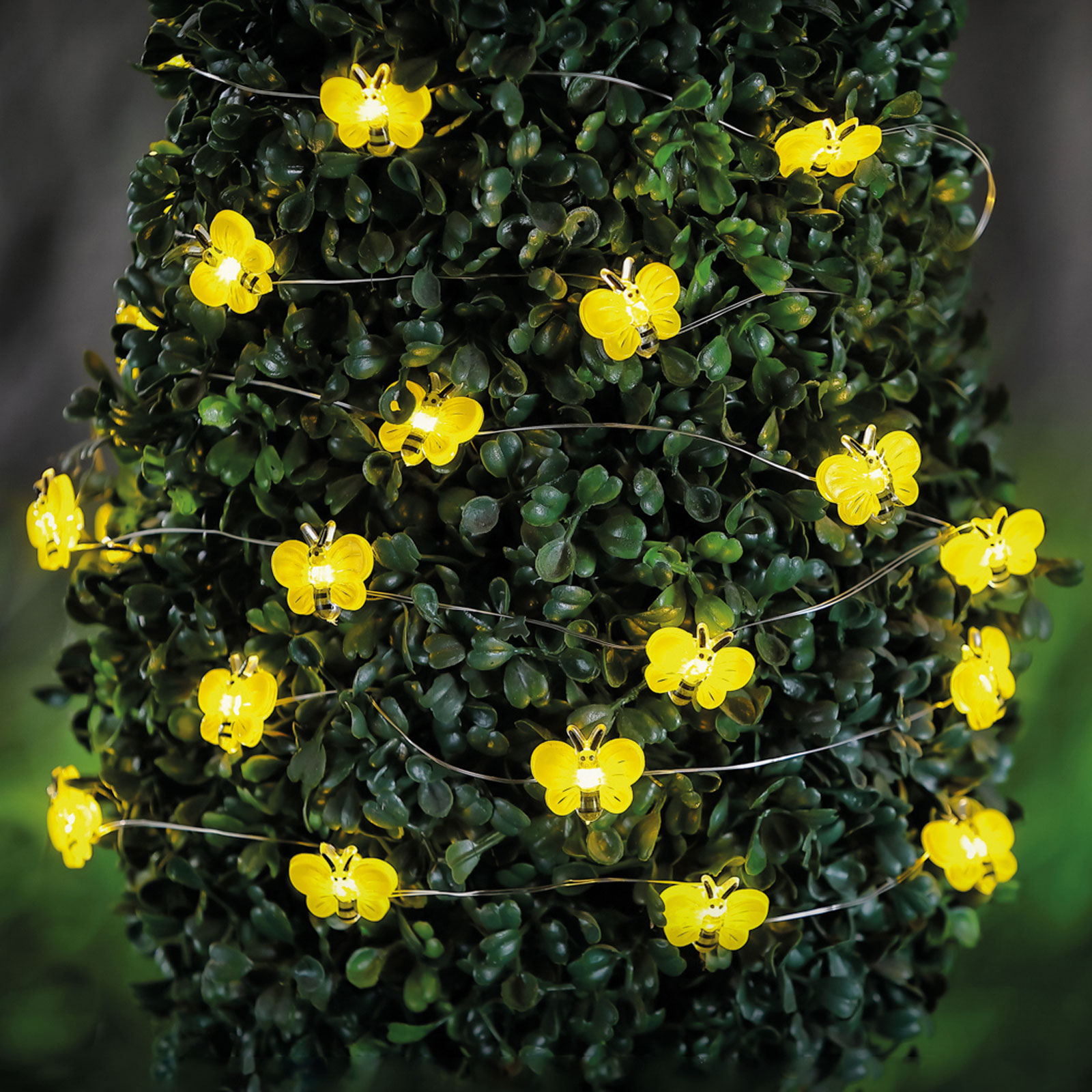 Lampă cu LED-uri solare - albină - 2,4 m - 25 LED - alb cald [0]