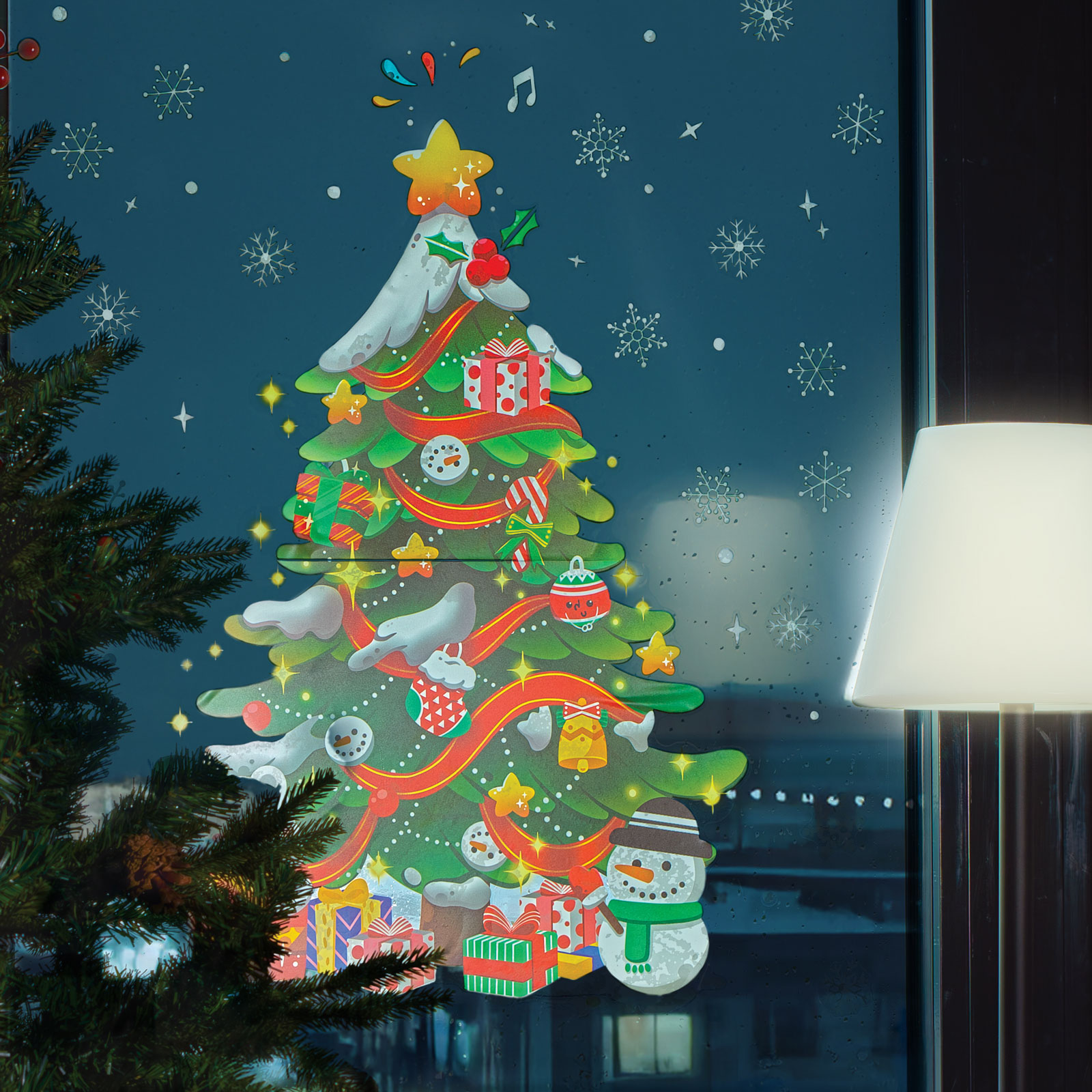 Set autocolante - pom de Crăciun - 62 x 70 cm [0]