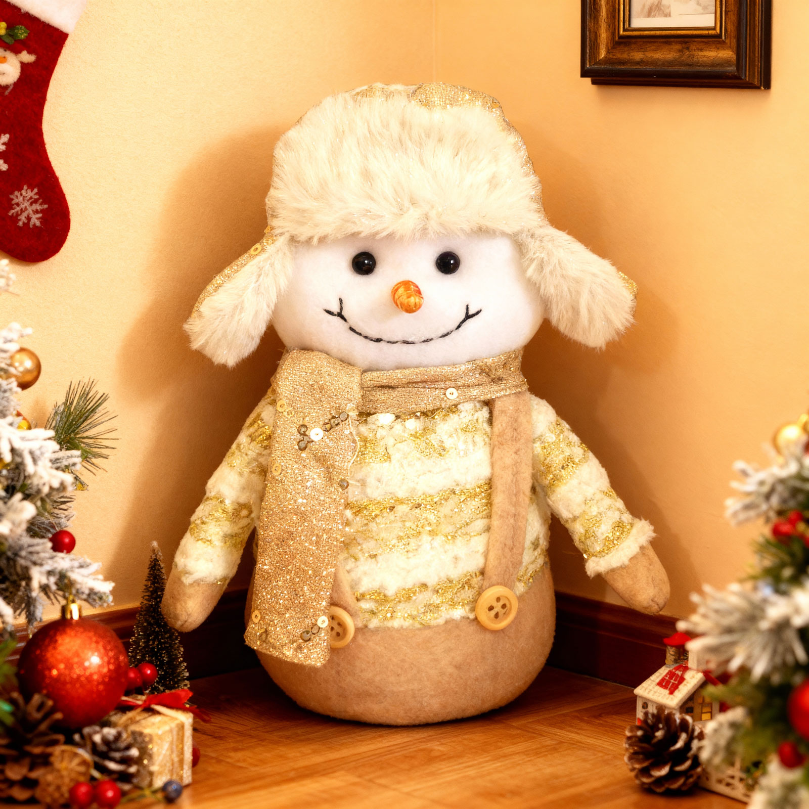 Decorațiune de Crăciun - om de zăpadă - 20 cm [0]