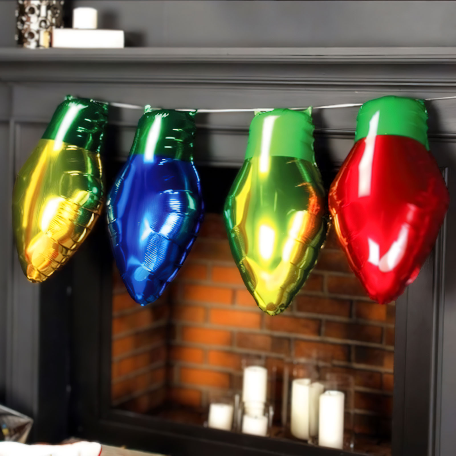 Decorațiune de Crăciun - balon - bec clasic - 26 x 43 cm - 4 buc / set [0]