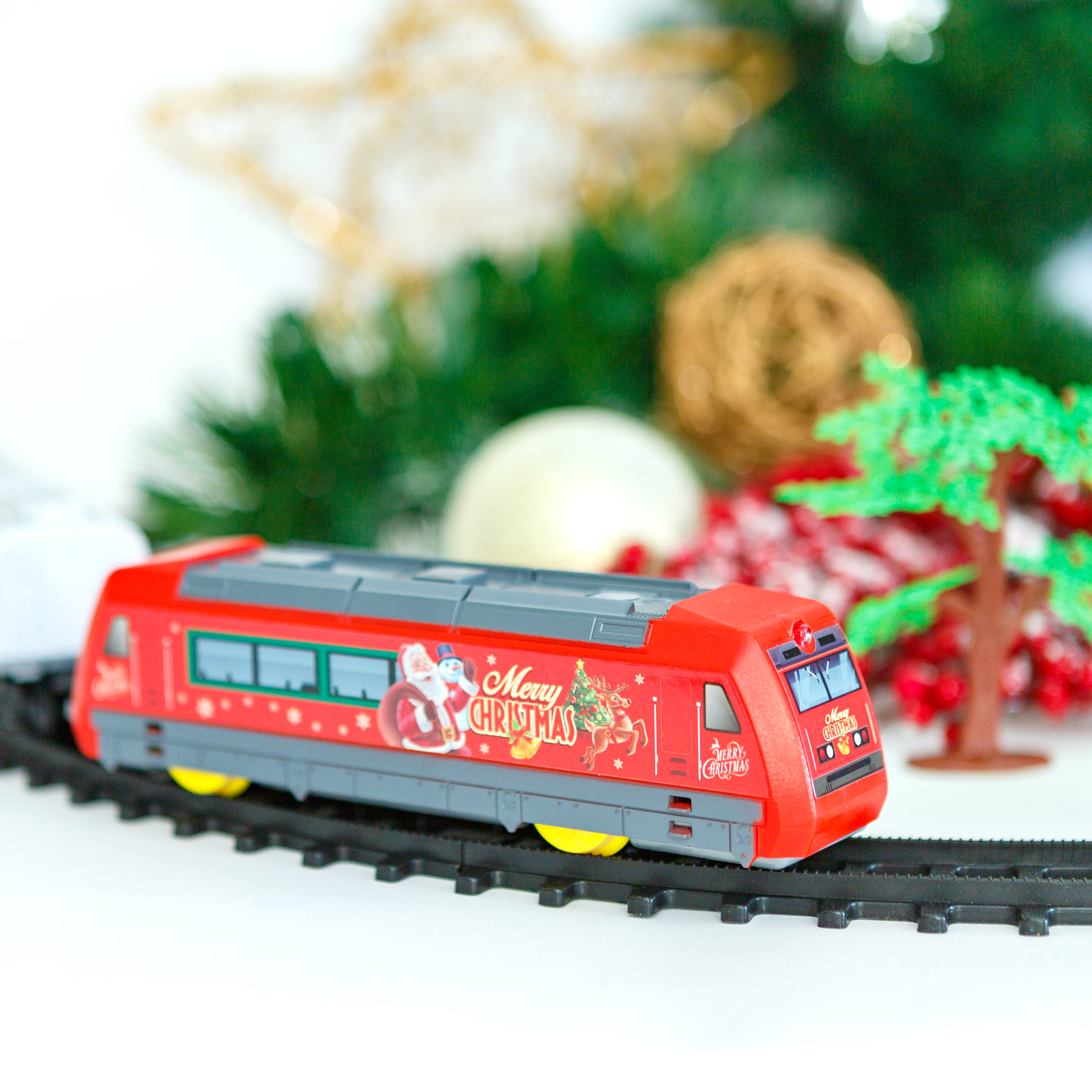 Craciun si Iarna - Tren de Crăciun - cu muzică și lumini - funcționează cu baterie