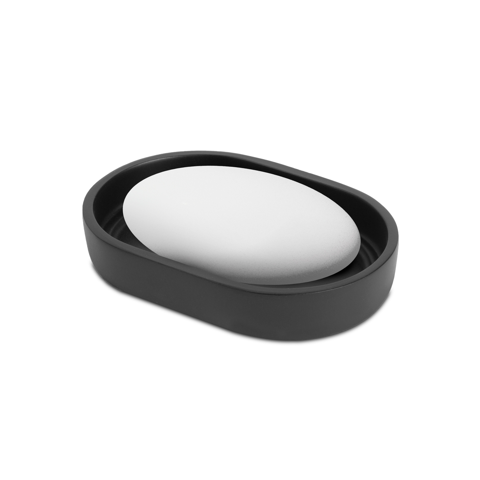 Articole Baie - Suport sapun baie, savoniera rasina negru mat, suport sapun solid, accesoriu baie modern