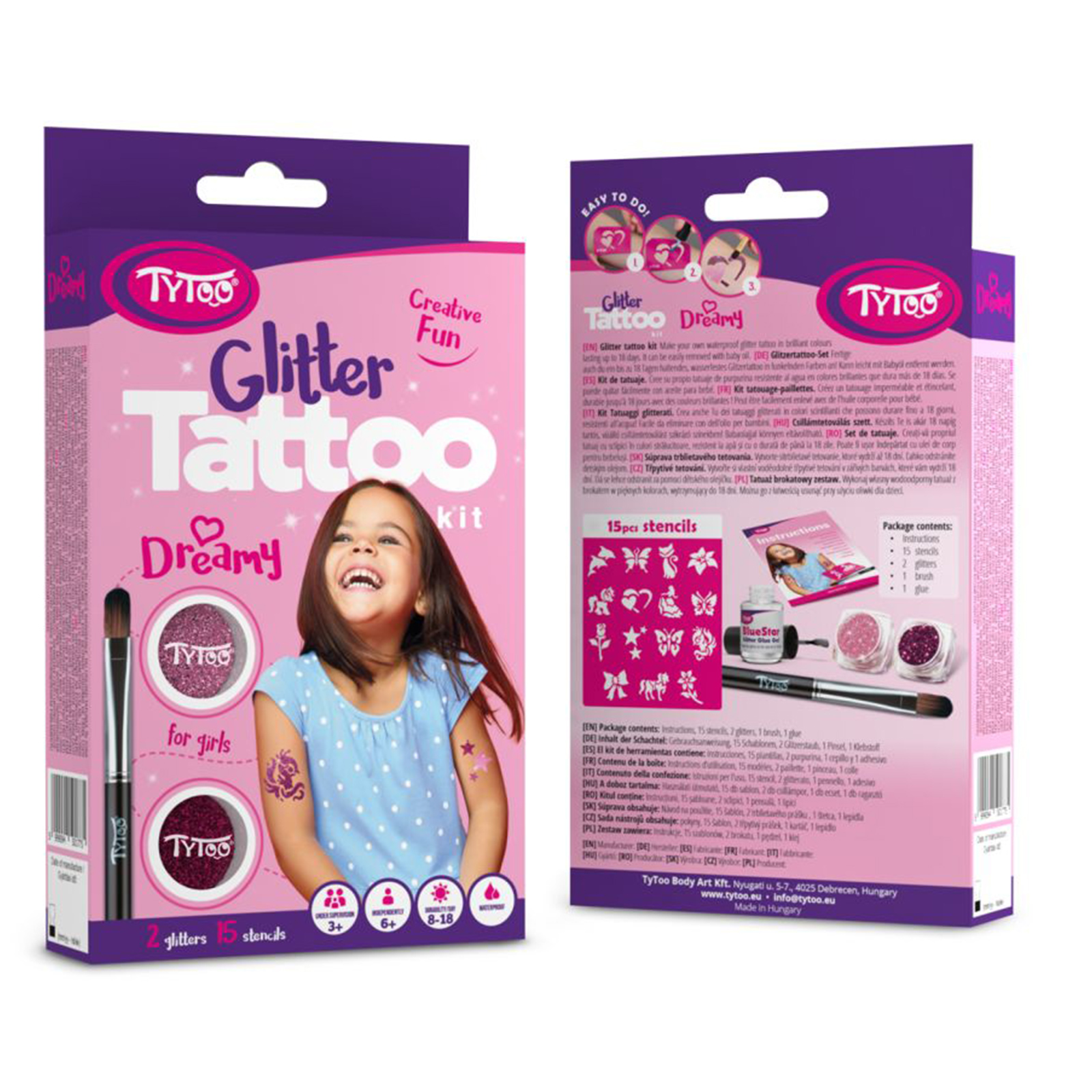 Casa si Gradina - Set de tatuaj cu sclipici visător