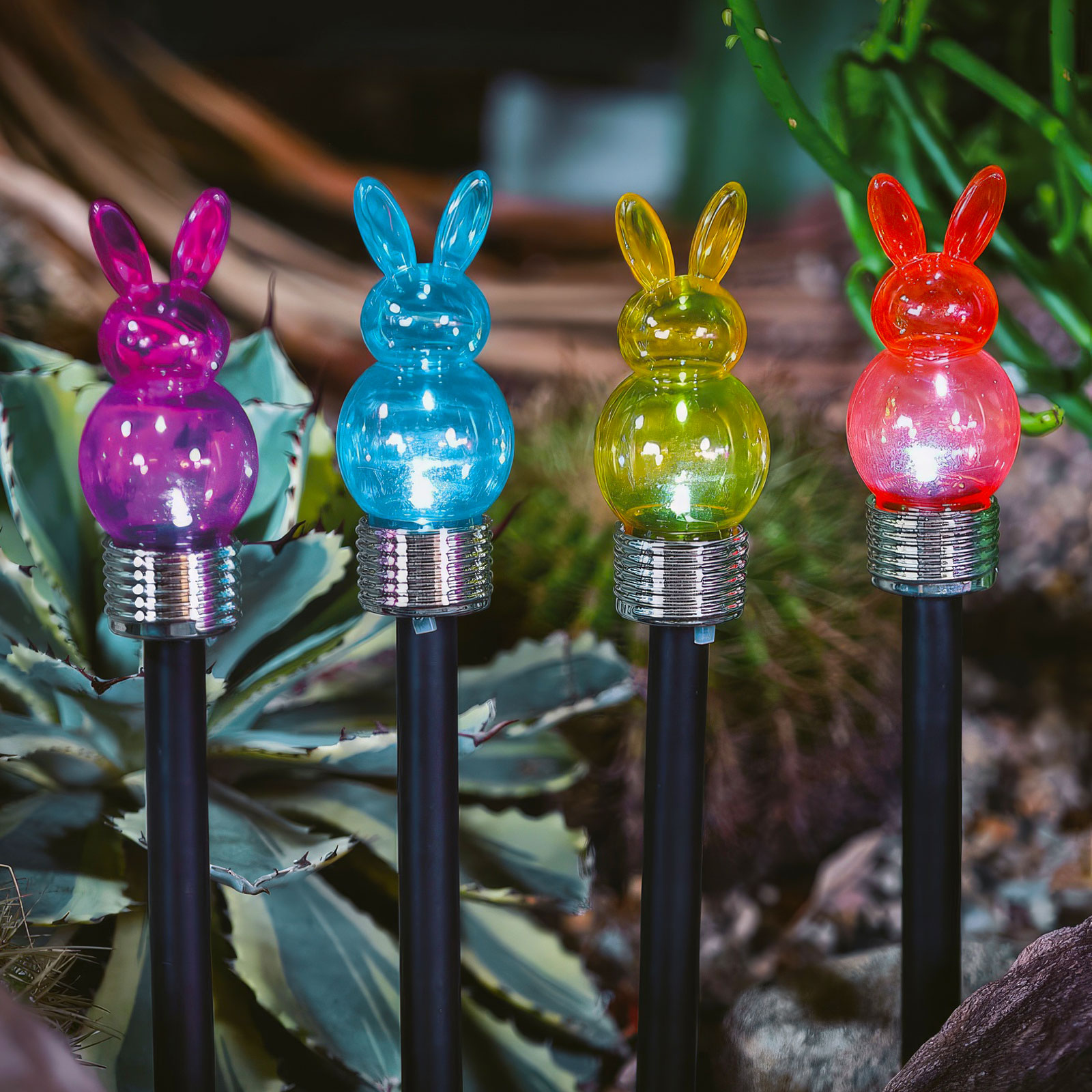 Lampa solara gradina iepuras Paste cu LED alb [1]