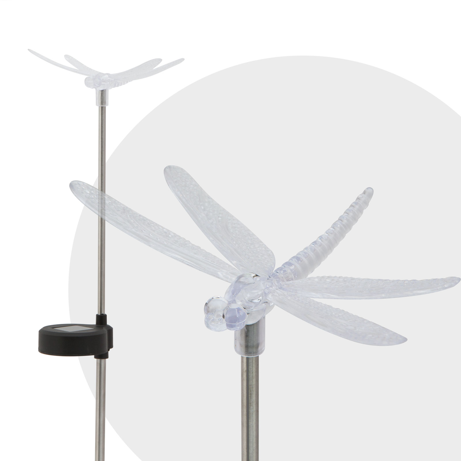 Lampa solara gradina LED RGB libelula, iluminat solar gradina multicolor [1]