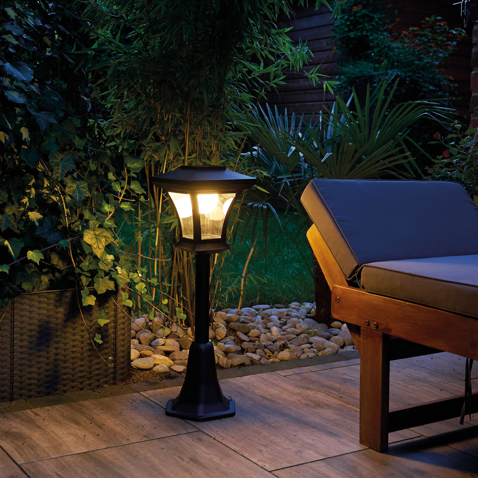 Lampa solara LED tip candelabru 120 cm 10 LED alb cald pentru gradina, alei, terasa IP44 [1]