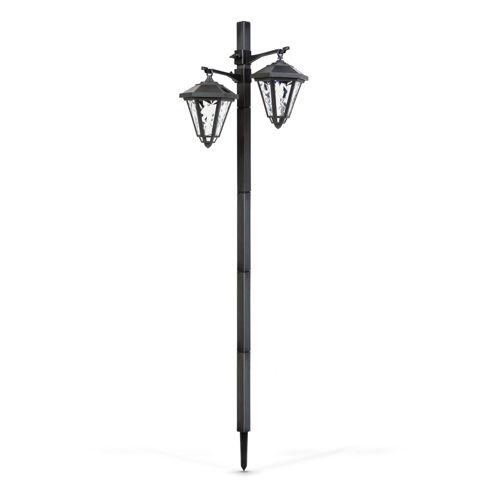 Lampa solara LED tip candelabru 137 cm 2 LED alb rece pentru gradina, alei, terasa IP44 [1]