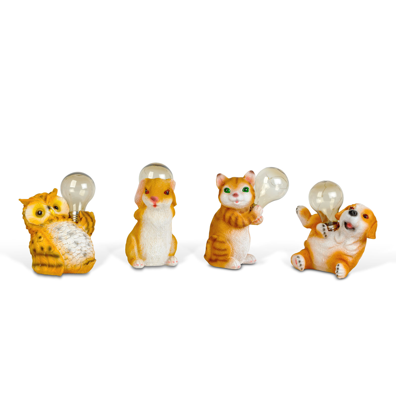 Figurine solare pentru grădină - 4 modele - 5 LED-uri alb cald - 15 cm [1]