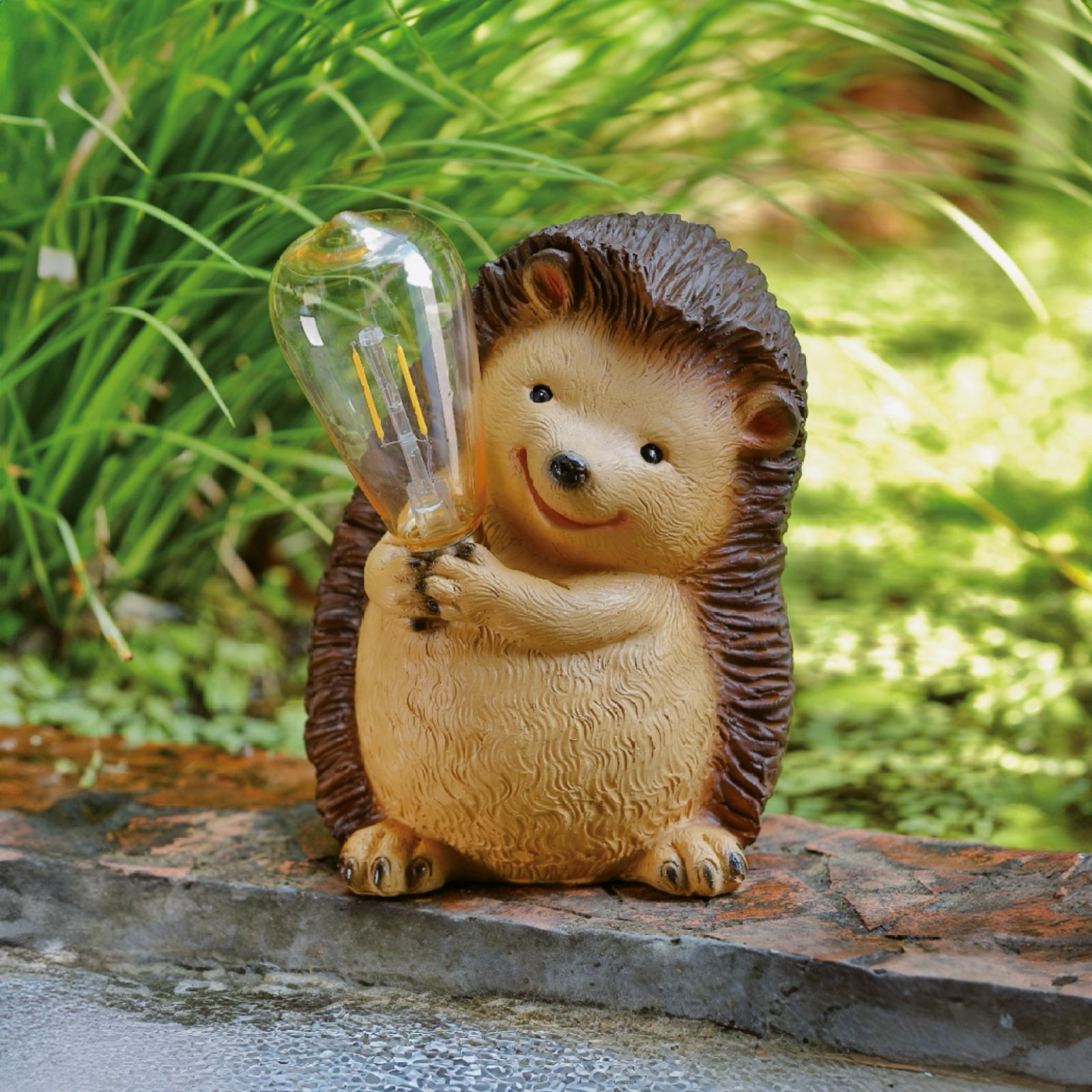 Figurină solară pentru grădină - arici - 1 LED filament - 16 x 19 x 23 cm [1]