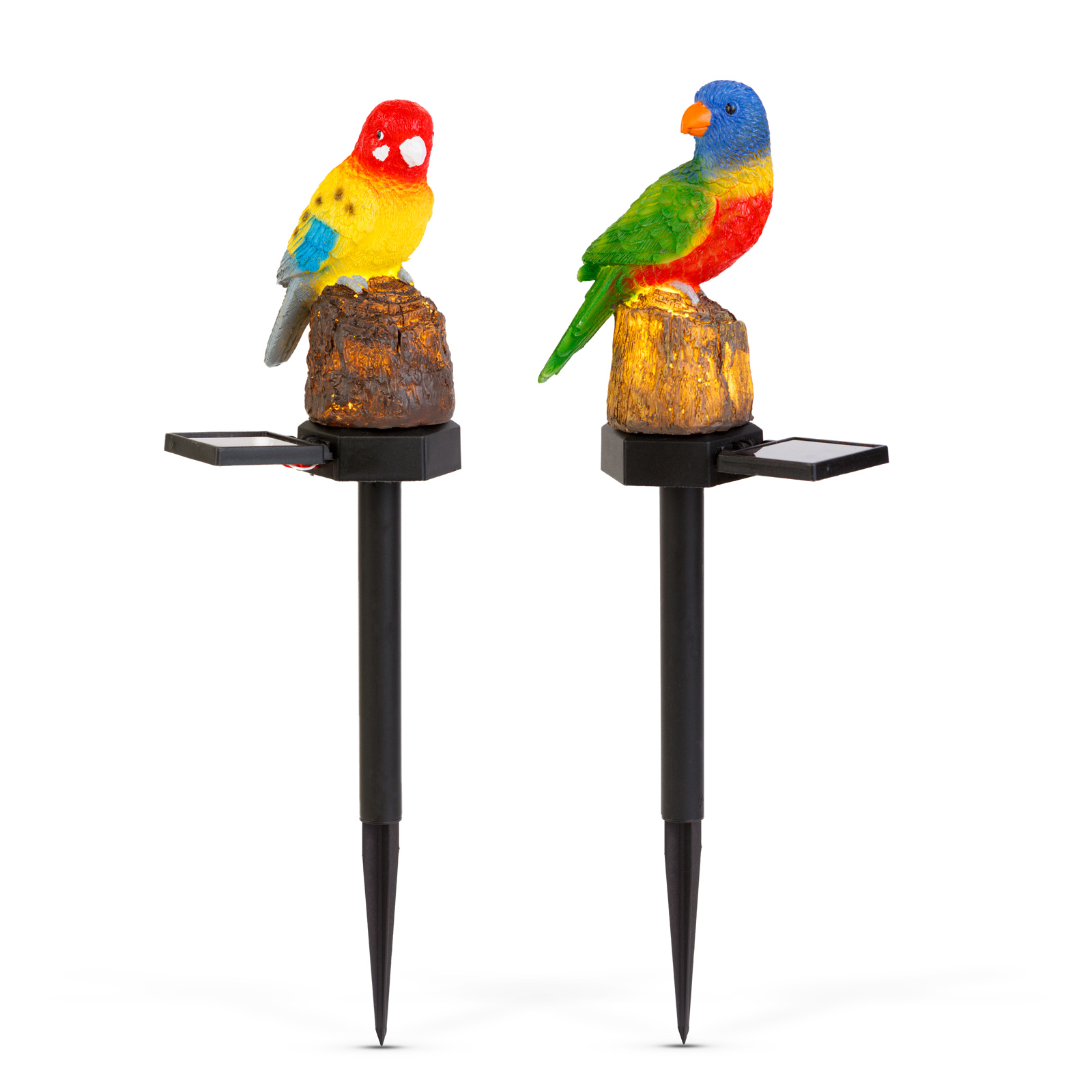 Lampa solara LED papagal gradina, 42 cm, 1 LED alb cald, incarcare automata IP44 [1]