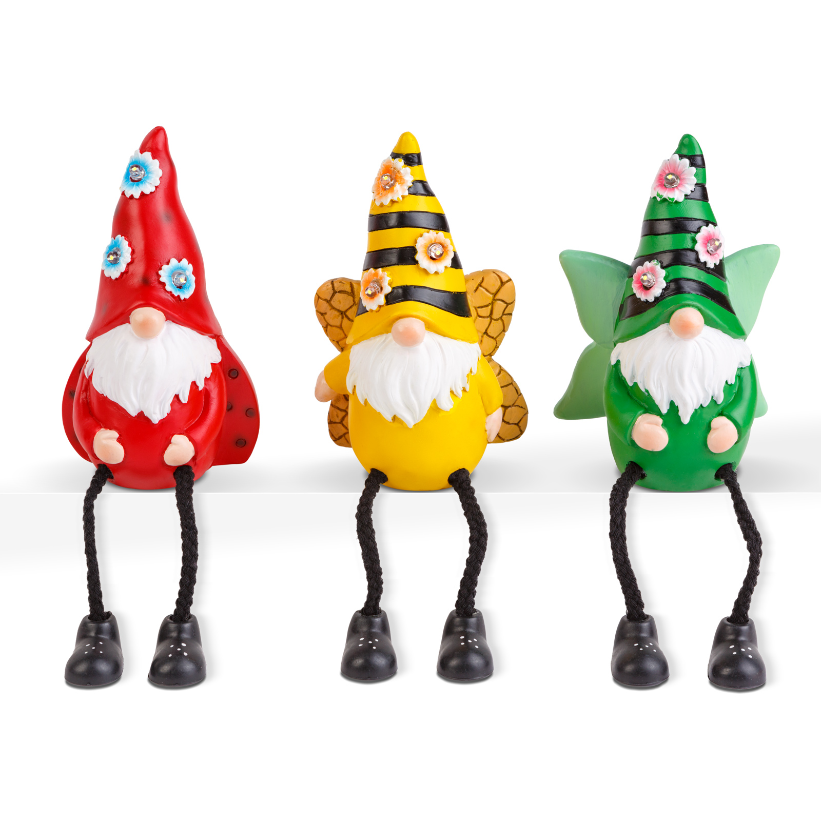 Lampa solara LED gnom gradina, 22 cm, 3 LED alb cald, decor exterior, 3 modele IP44 [1]