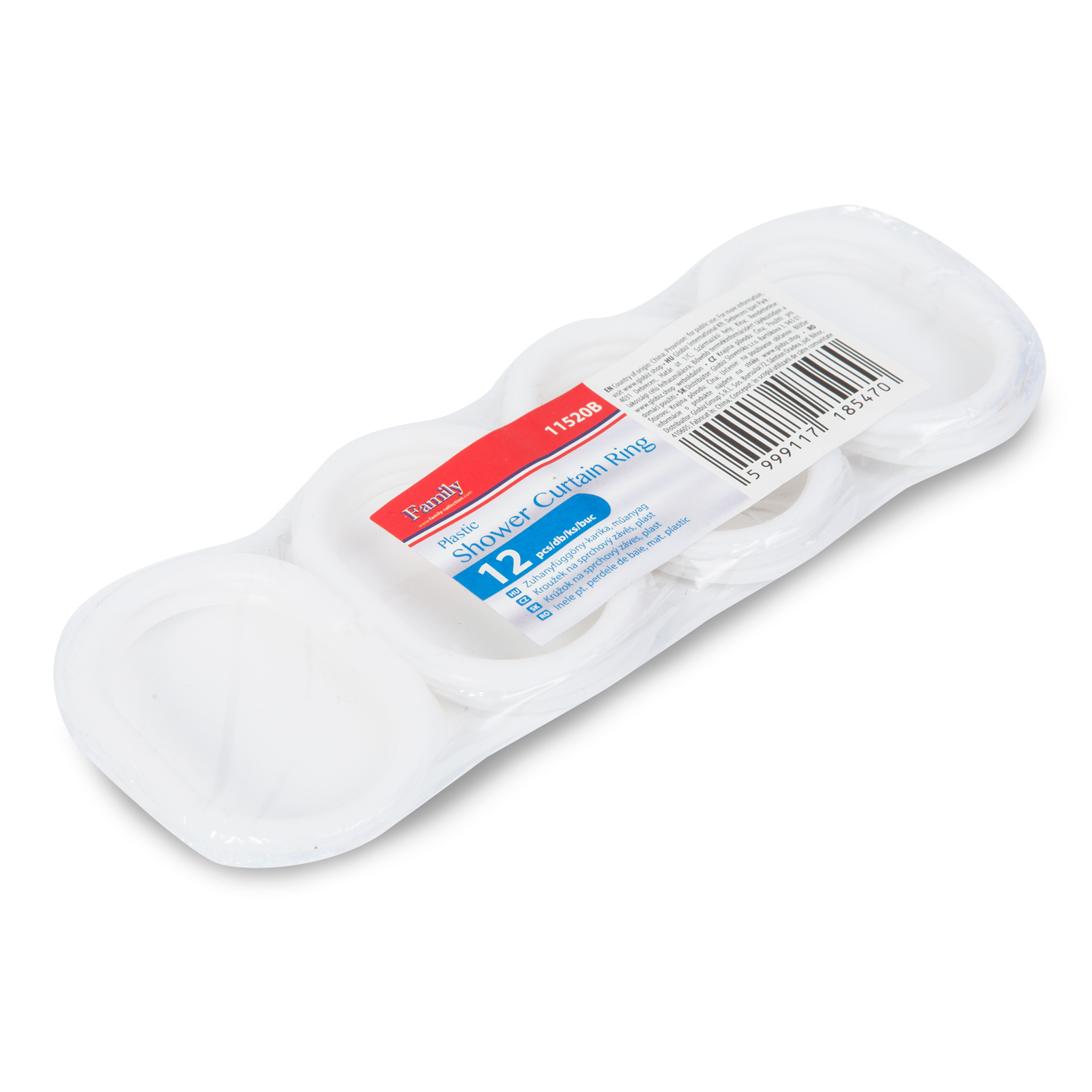 Perdea inel - plastic, oval - 12 bucati / ambalaj [1]