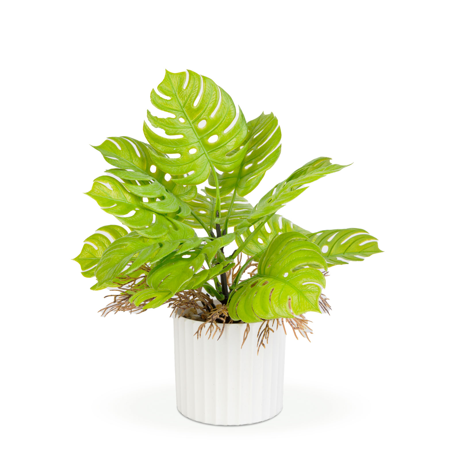Planta artificiala Monstera decorativa 22 cm, in ghiveci, design realist, decor casa birou [1]