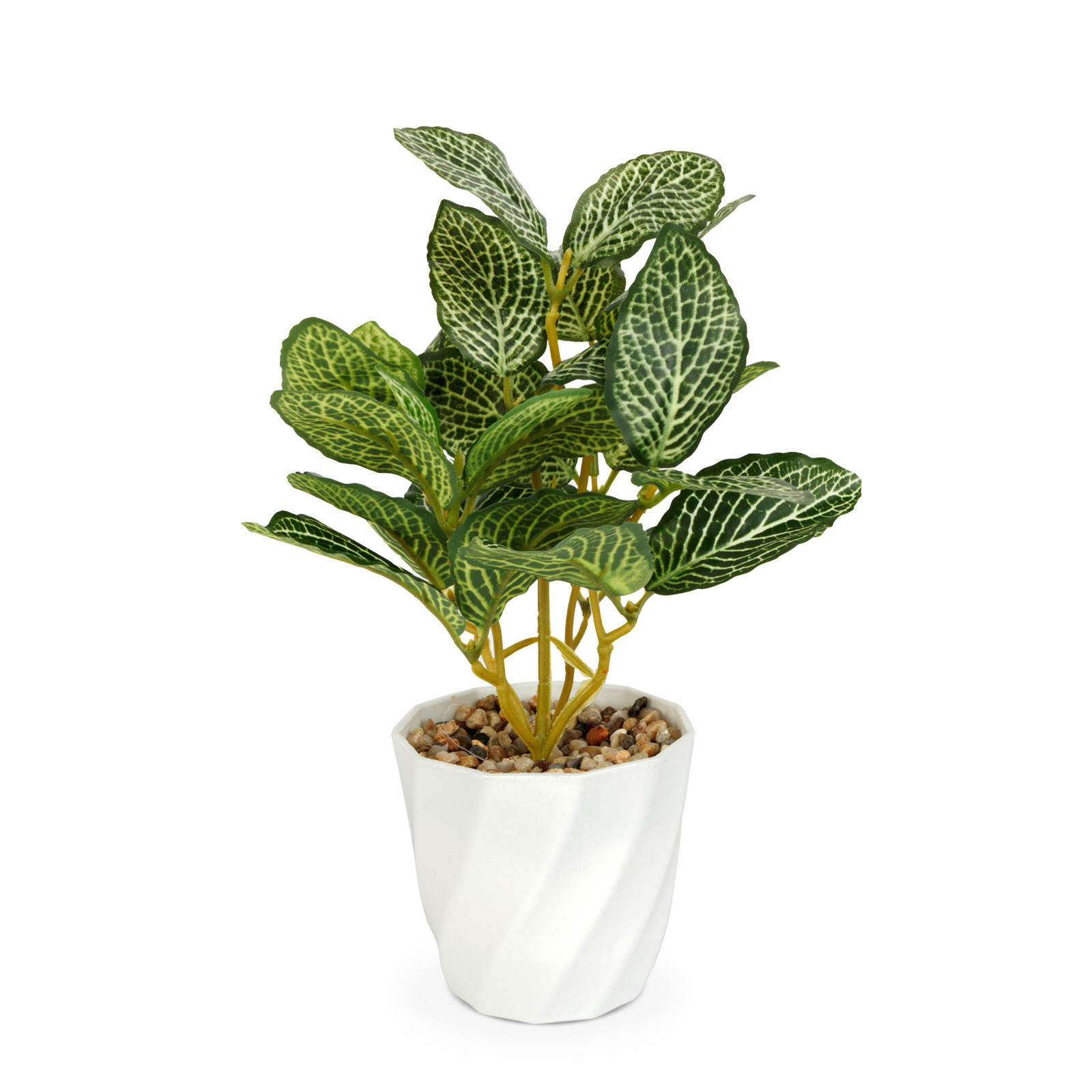 Planta artificiala Fittonia decorativa 20 cm, in ghiveci, design realist, decor casa birou [1]