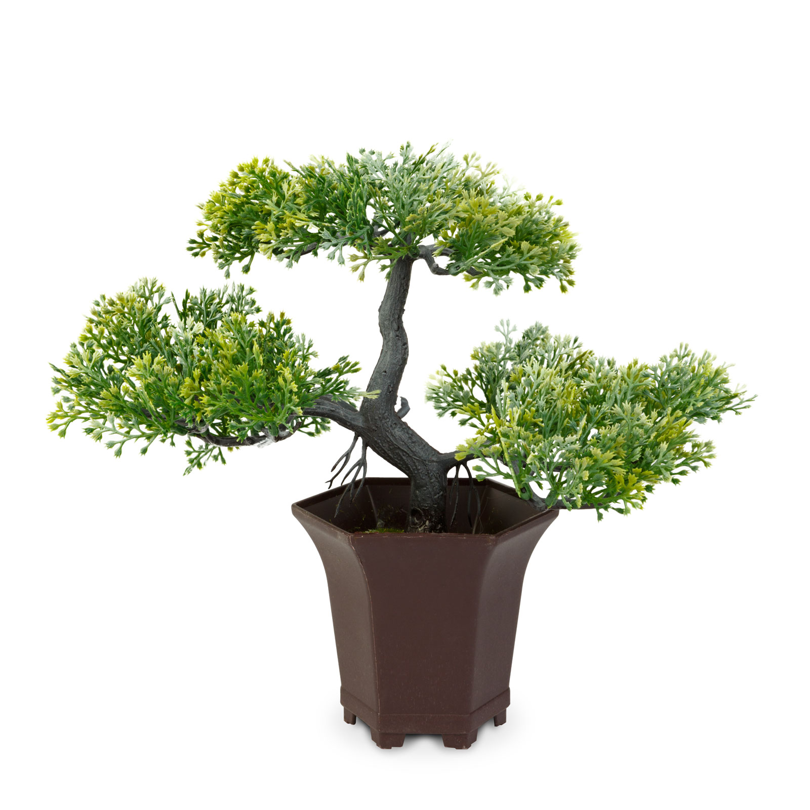 Planta artificiala bonsai decorativ 25 cm, in ghiveci, design realist, decor casa birou [1]