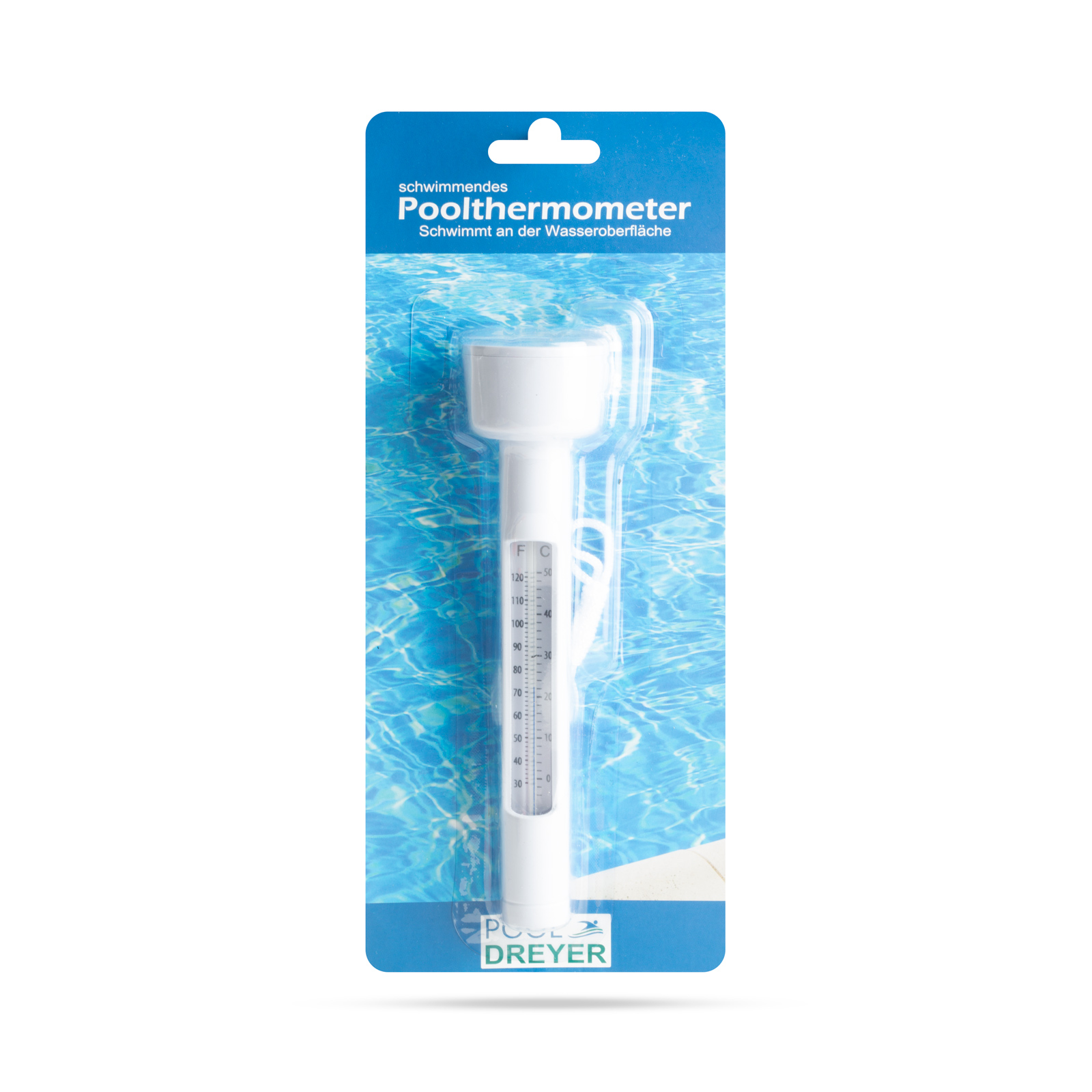 Termometru pentru piscină - 17 x 4,5 cm - alb [1]