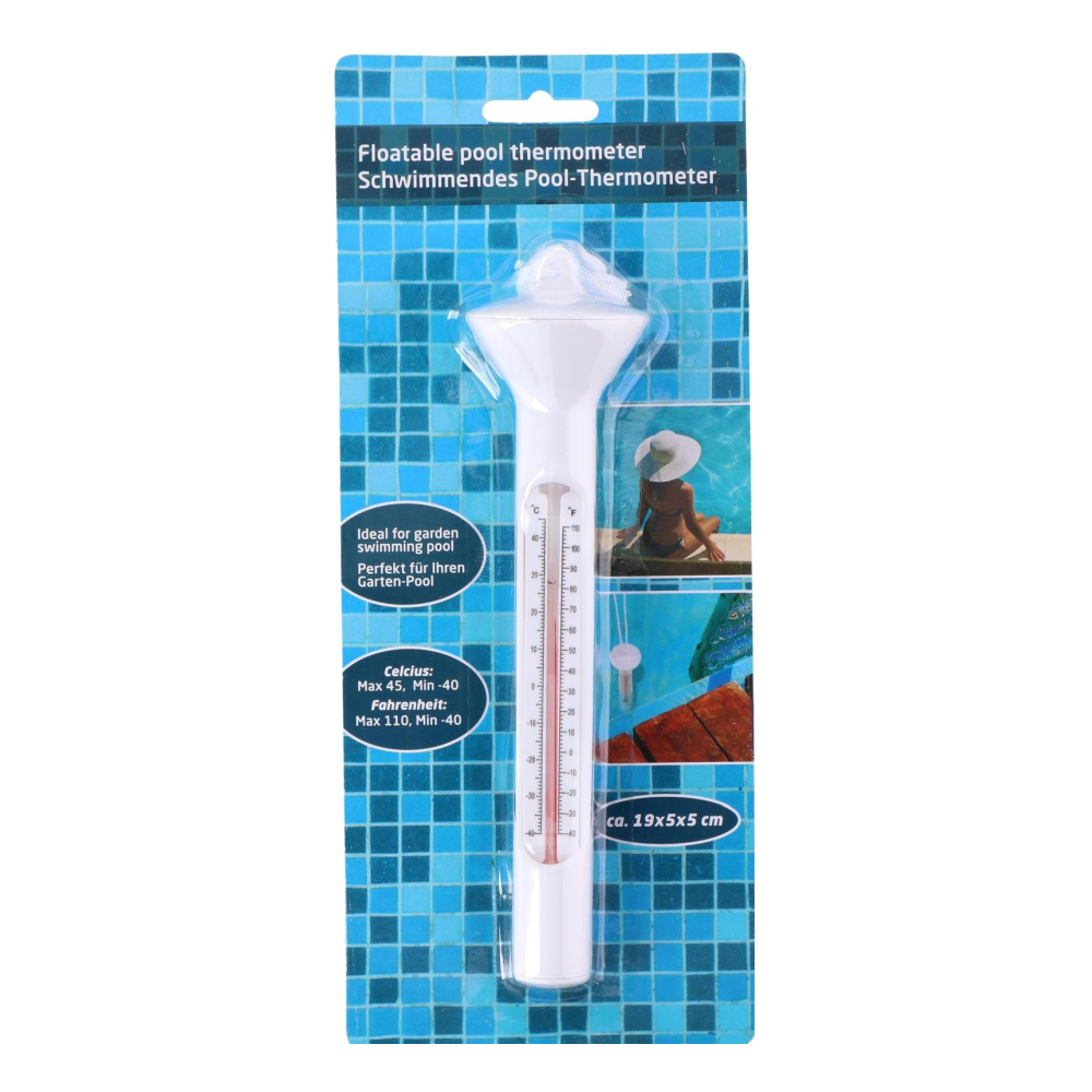 Termometru piscină - 19 x 5 cm - Alb [1]