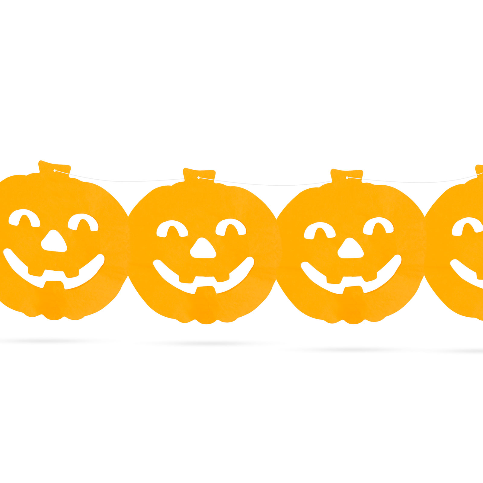 Casa si Gradina - Ghirlandă de hârtie Halloween - model dovleac - 3m