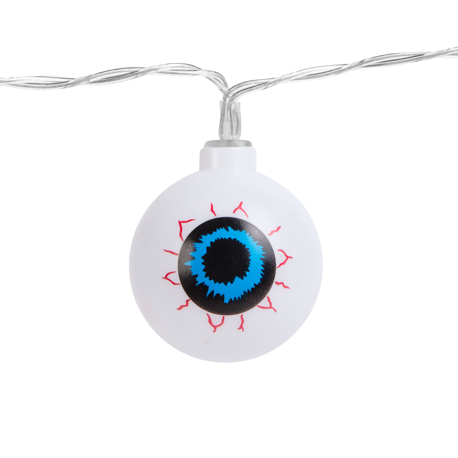 Șir de lumină LED Halloween - glob ocular - 12 LED-uri - 2 x AA - 1,65 m [1]