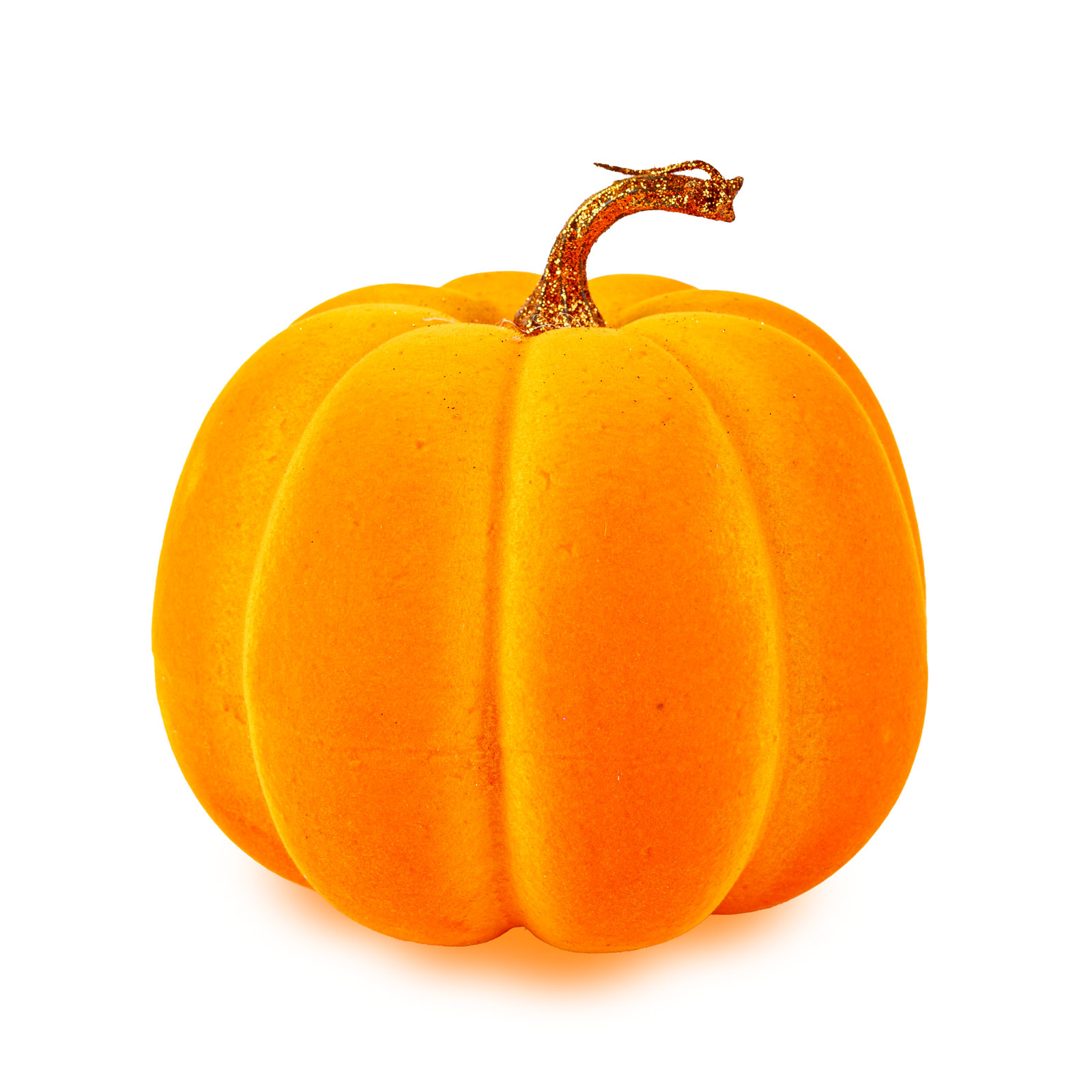 Decorat dovleac de Halloween - 16,5 cm - negru - spuma - sclipici [1]