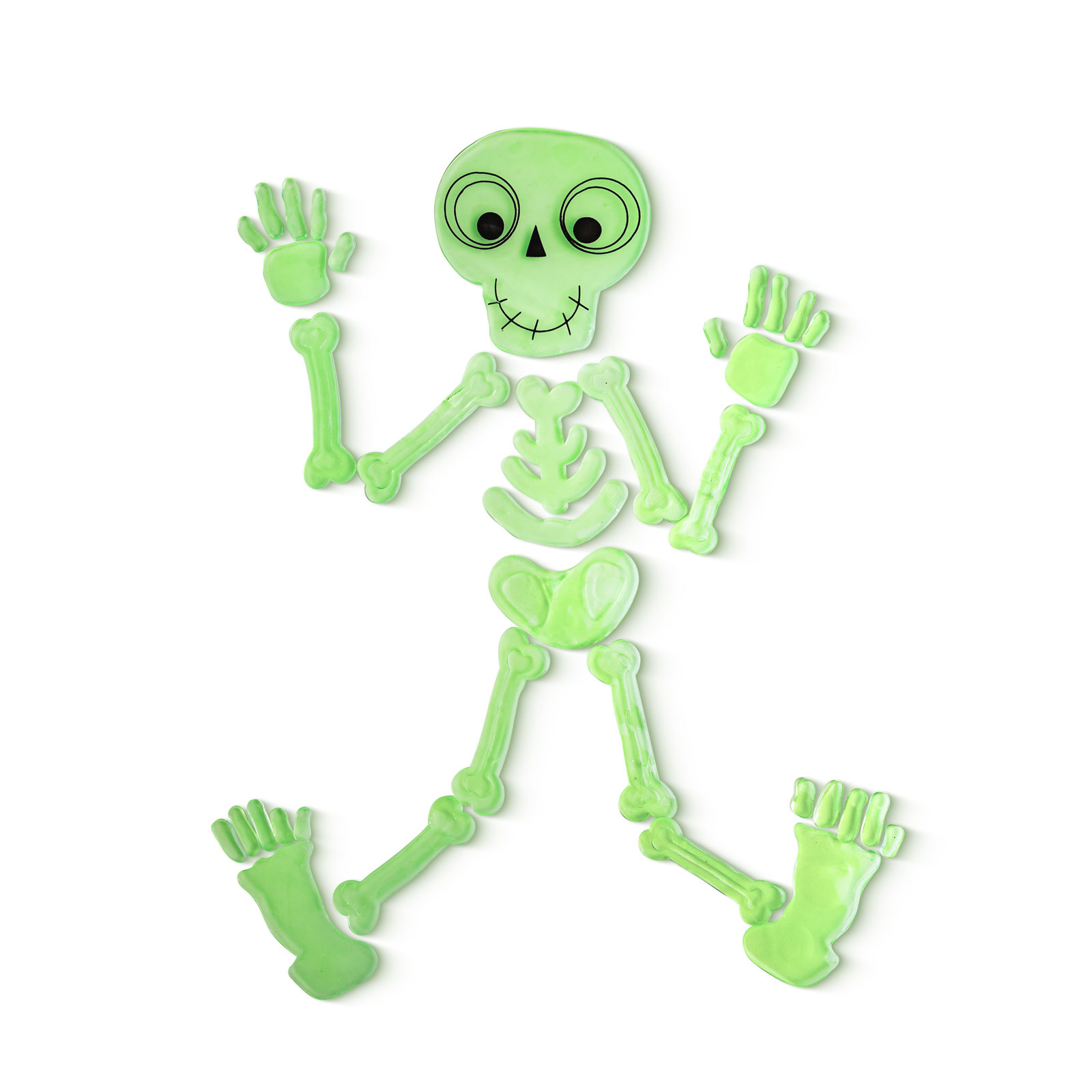 Decor de fereastră fosforescent de Halloween - schelet - 24 x 15 cm [1]