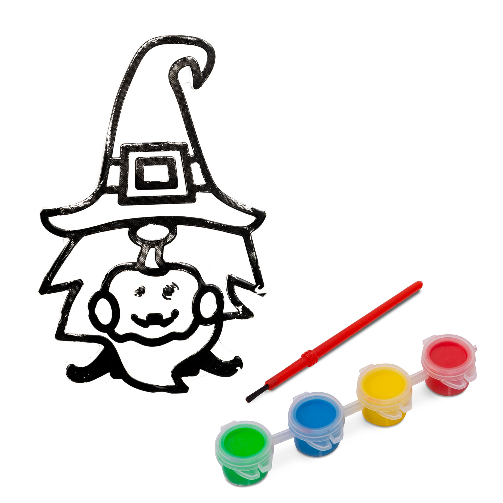 Decor fereastră Halloween - 4 culori - cu pensulă [1]