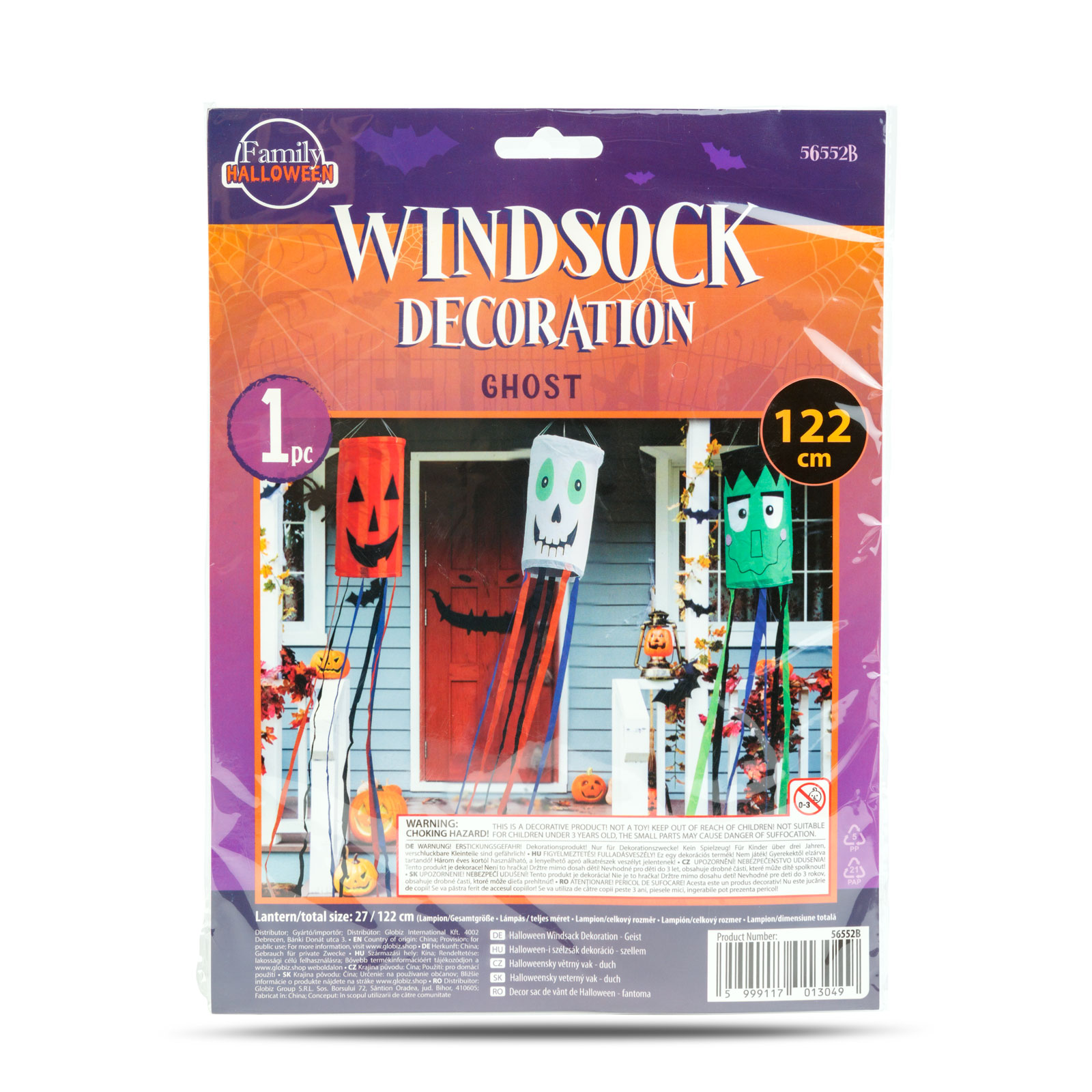 Dec sac de vant de Halloween - fantoma - alb - 122 cm [1]