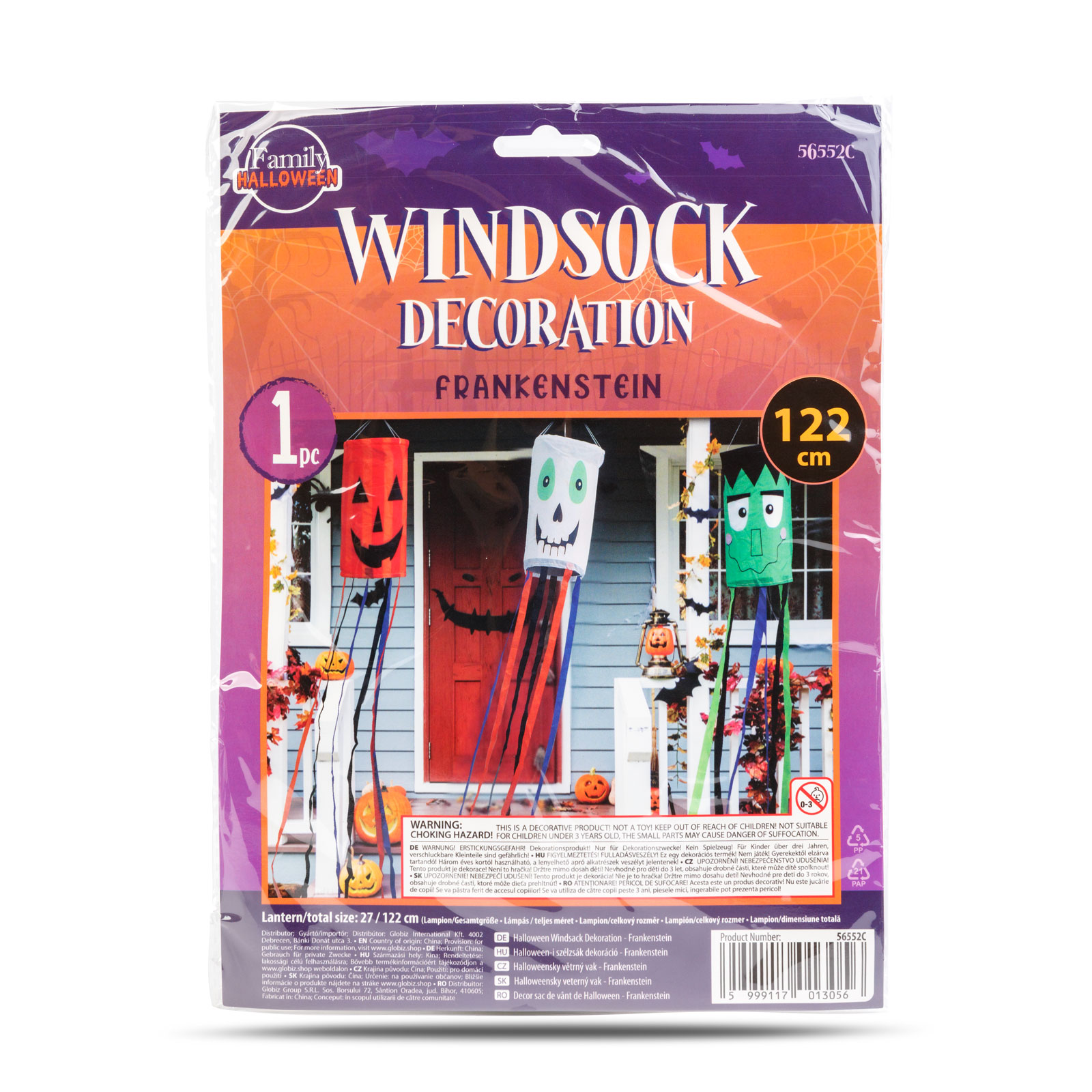 Decor de sac de vânt de Halloween - Frankenstein - verde - 122 cm [1]