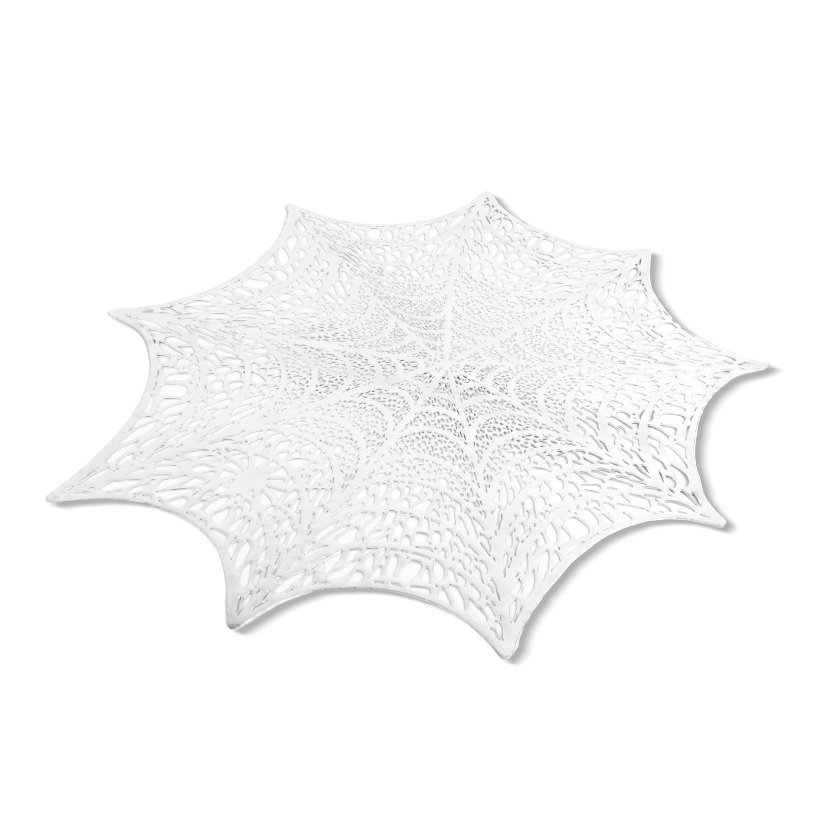 Decorațiune de Halloween - suport păianjeni - argintiu - Ø37 cm - plastic [1]