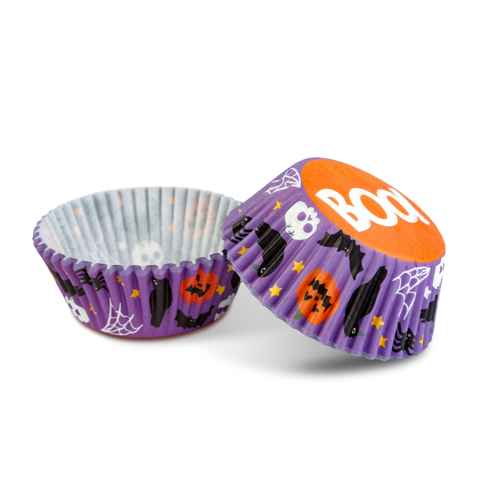 Decor de Halloween - set de hârtie brioșă - 50 - 4 tipuri - 7 x 5 x 3.2 cm [1]