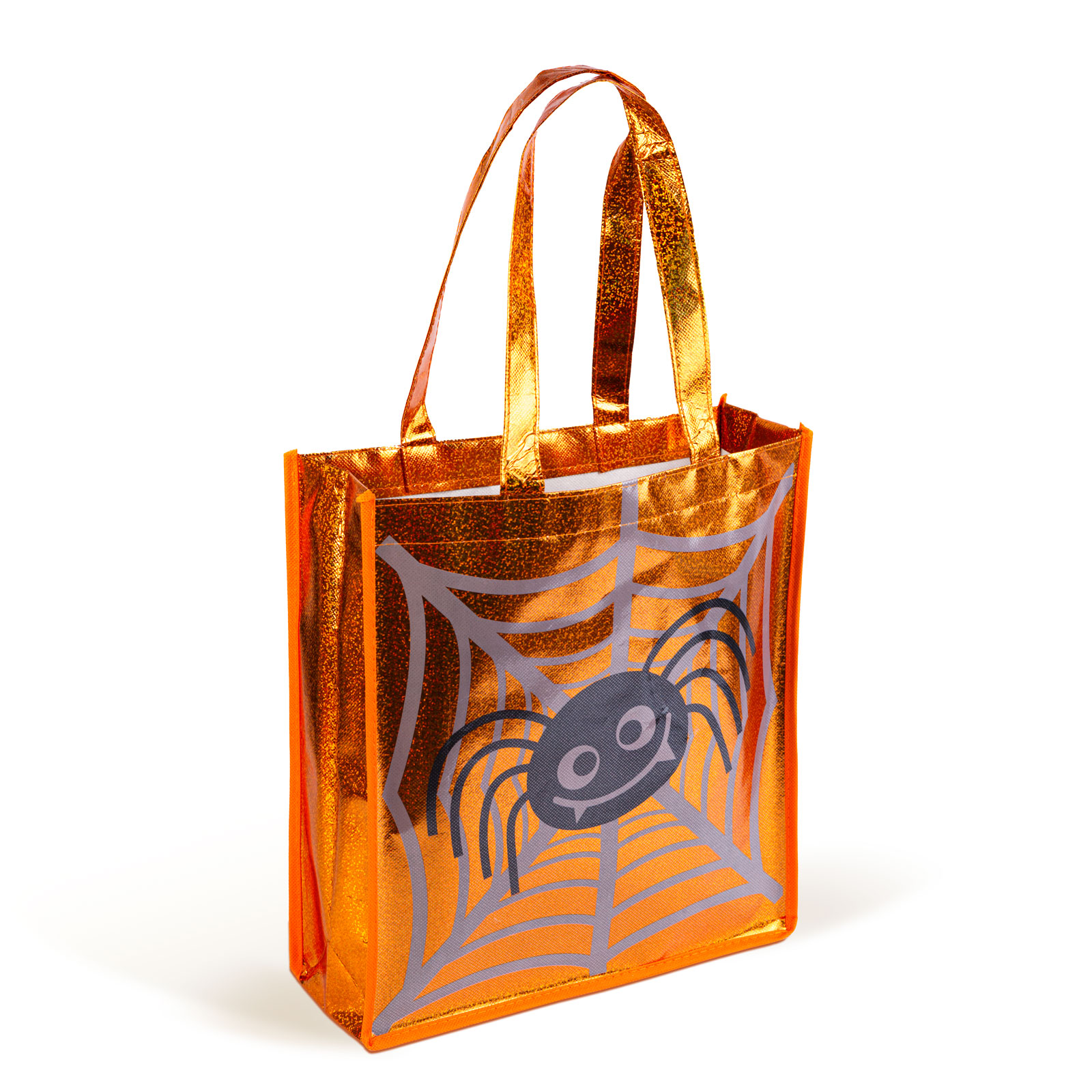 Pungă cadou de Halloween - păianjen - 30 x 33 cm - portocaliu [0]