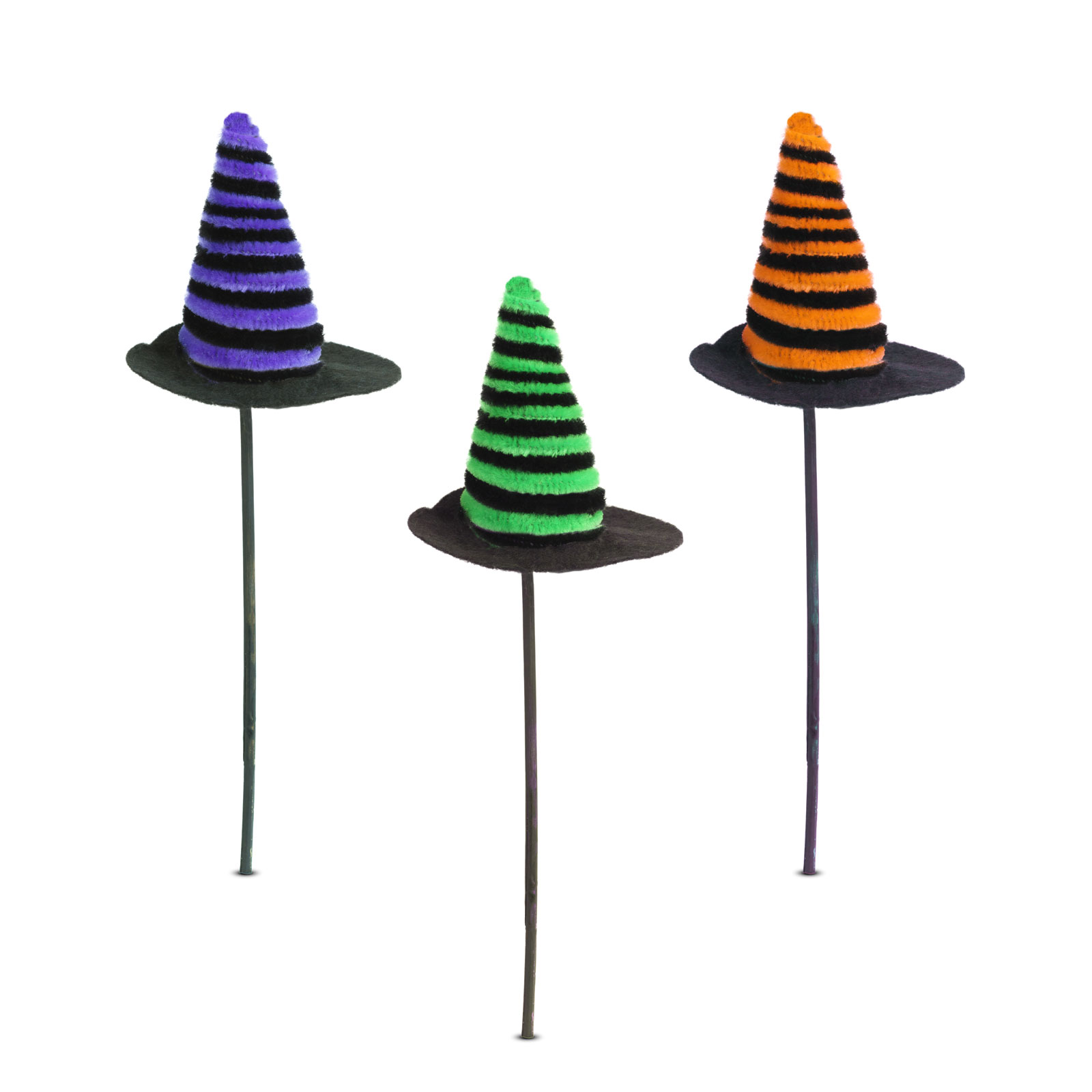 Set decor Halloween - pălărie de vrăjitoare - înfipt - 20 x 7 cm - 3 buc / pachet [1]