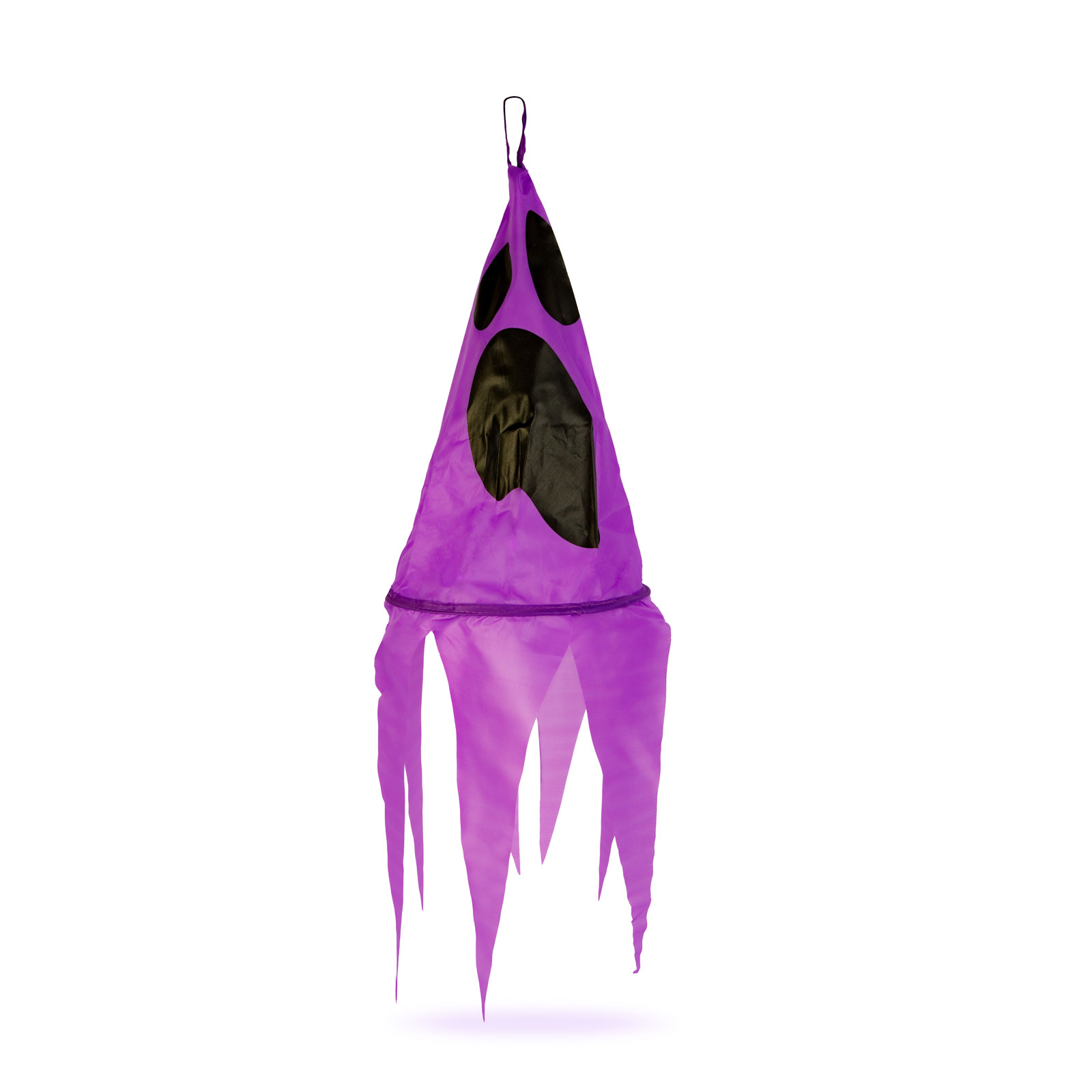 Decorațiune iluminată de Halloween - fantomă - mov - 10 LED-uri colorate - de agățat - 2 x 2032 - 75 [1]