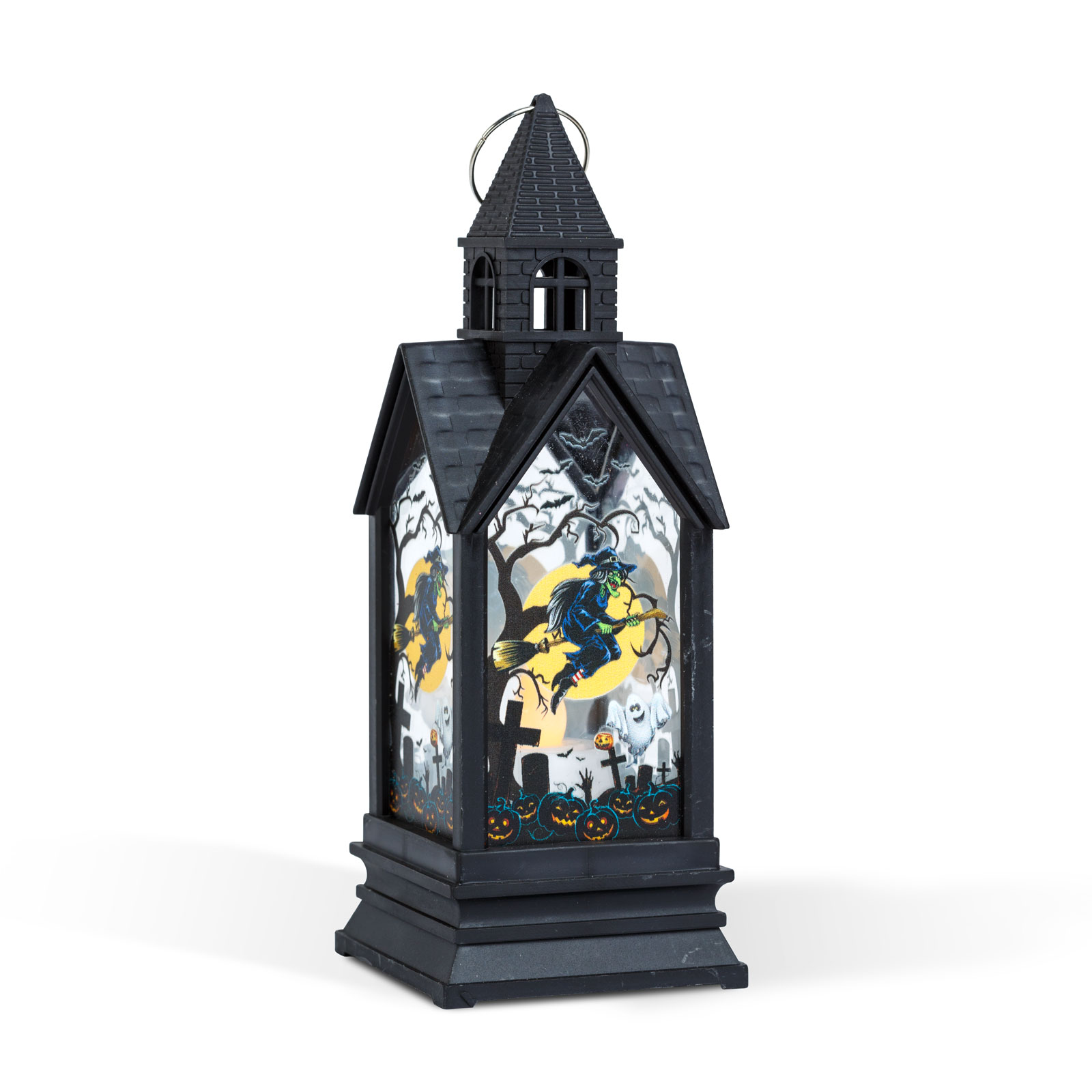 Decorațiune luminoasă de Halloween - vrăjitoare - LED galben - 17,5 x 6,3 x 6,3 cm - 3 x LR44 [1]