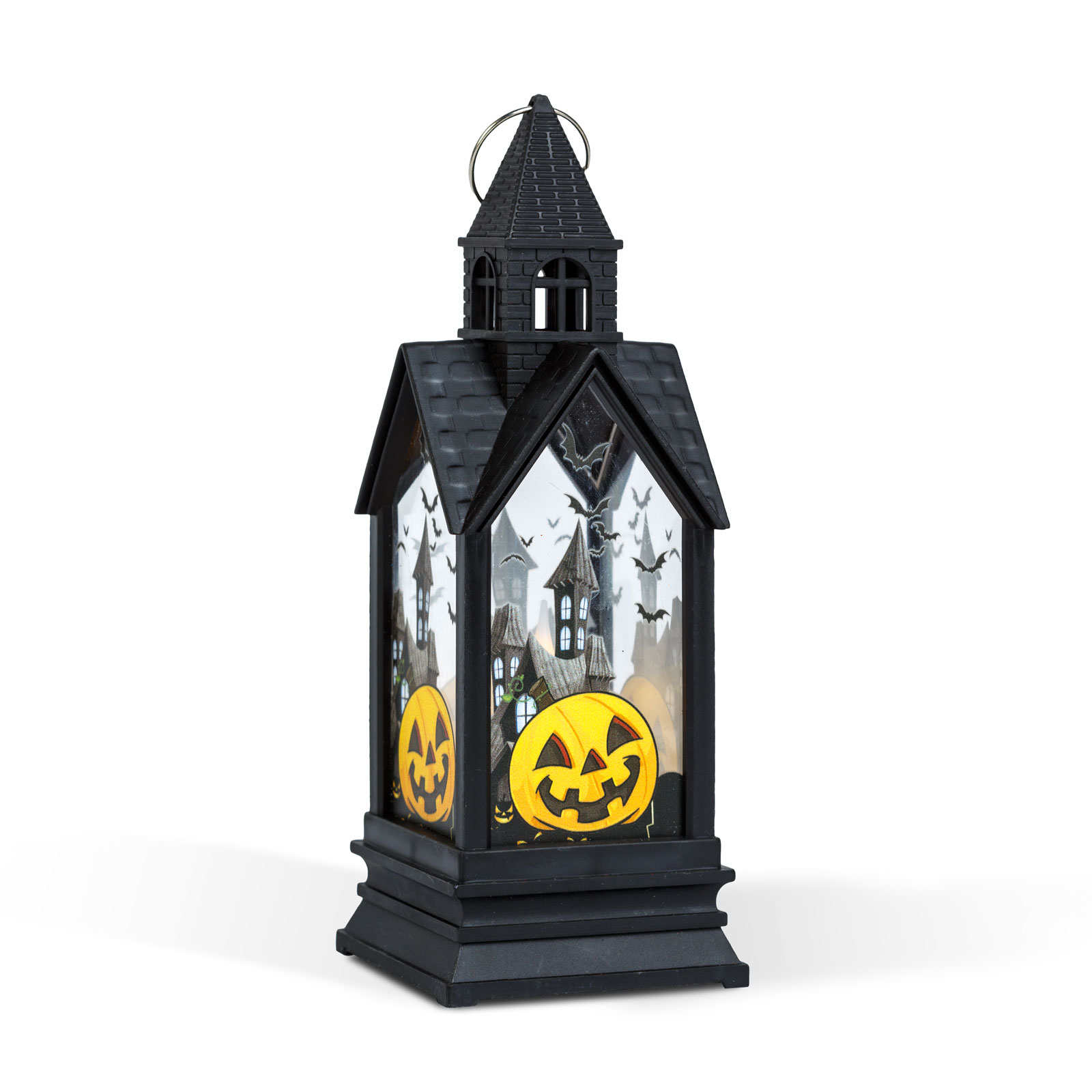 Decorațiune luminoasă de Halloween - dovleac - LED galben - 17,5 x 6,3 x 6,3 cm - 3 x LR44 [1]