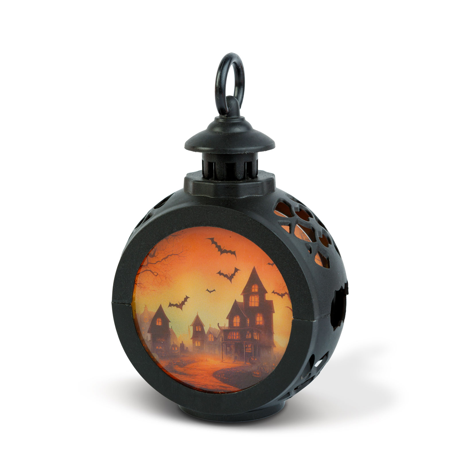 Decorațiune luminoasă de Halloween - castel - agățabilă - LED - 8,5 x 13,5 cm [1]