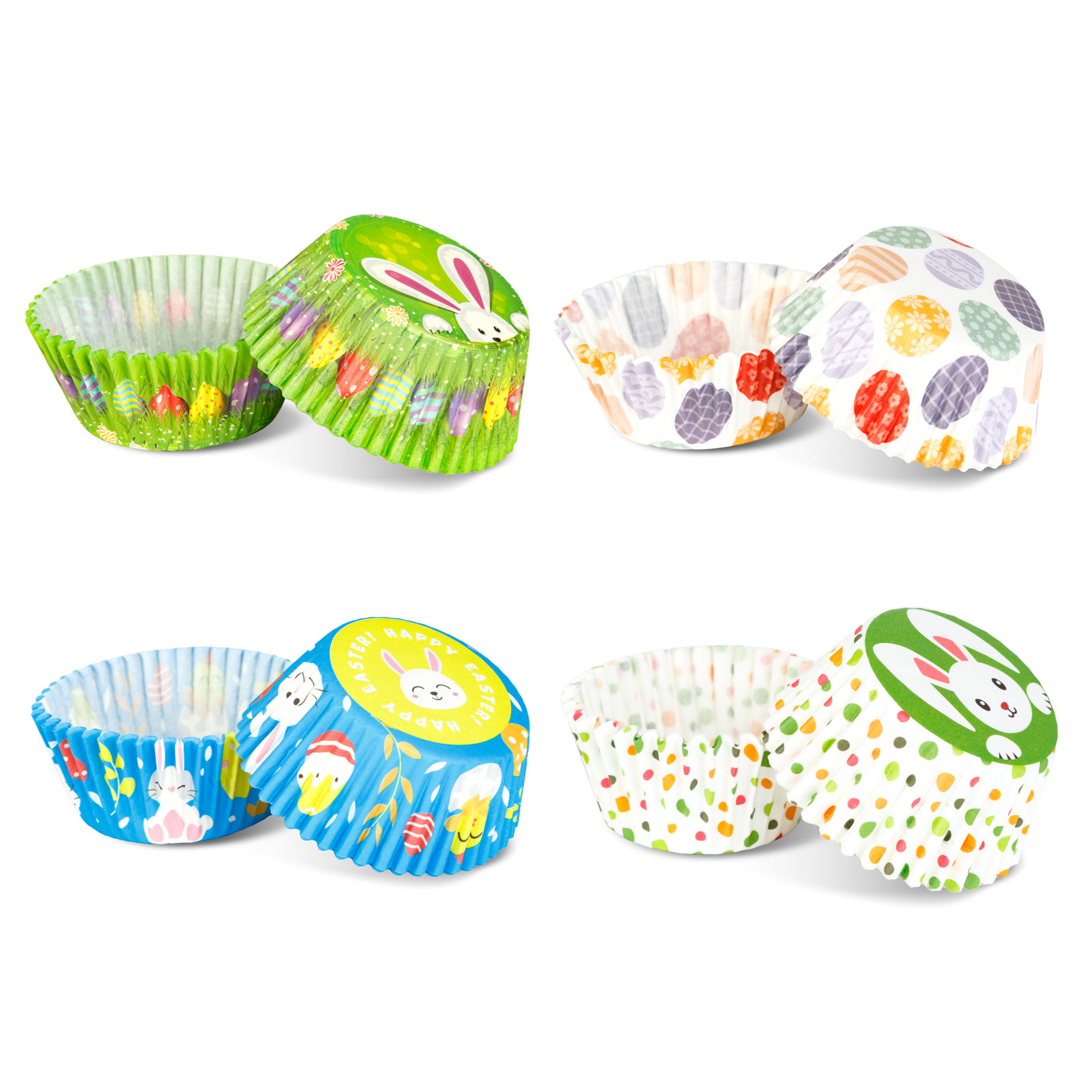 Set 100 bucati hartie briosa cu tematica de Paste (25 x 4 culori) - 7 x 5 x 3.2 cm [1]