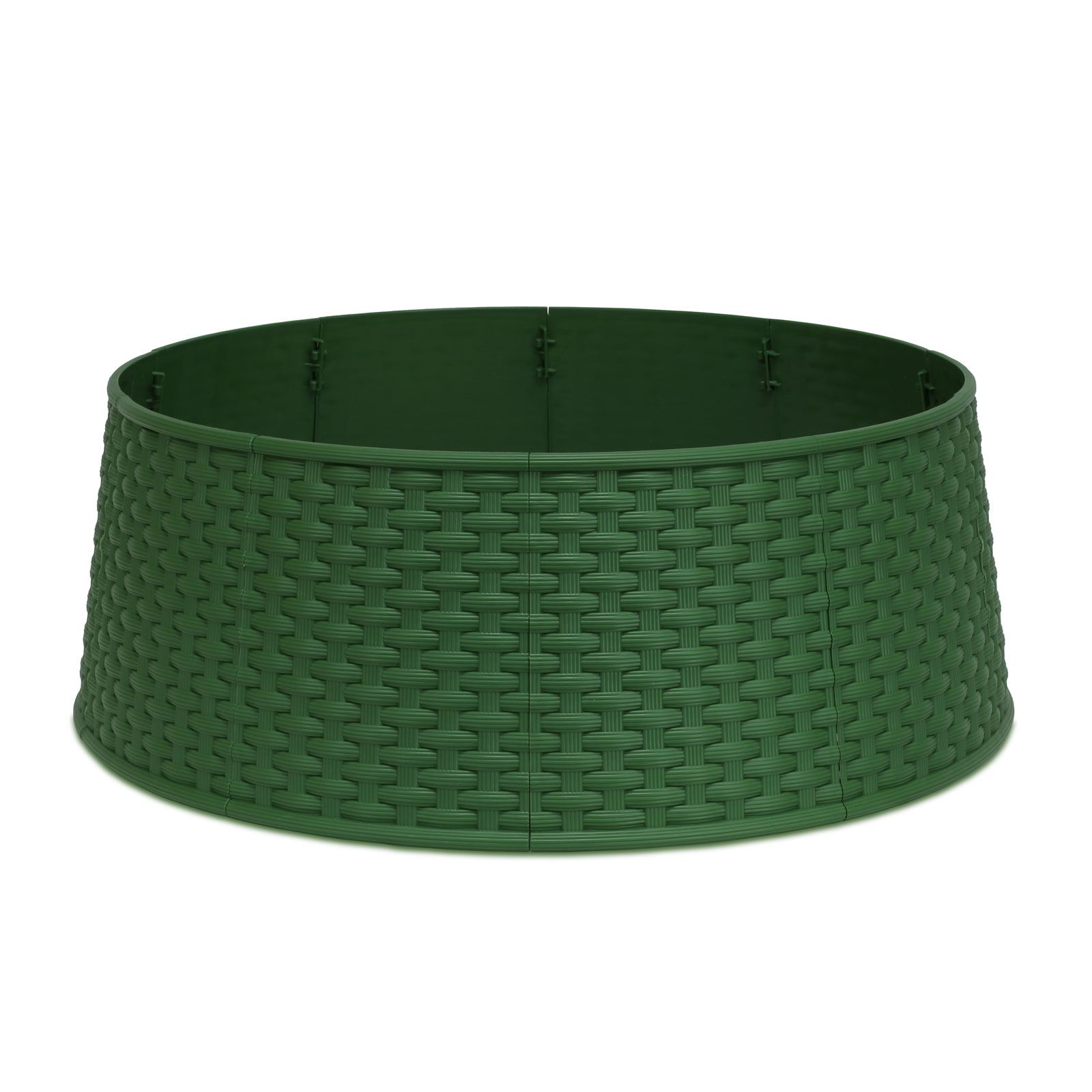Paravan pentru baza bradului de Craciun - verde, plastic - 65 x 23 cm [1]