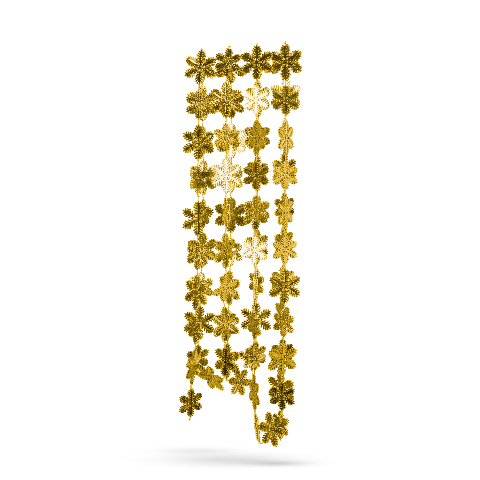 Ghirlandă de Crăciun - fulg de nea - 2,7 m - aurie [1]