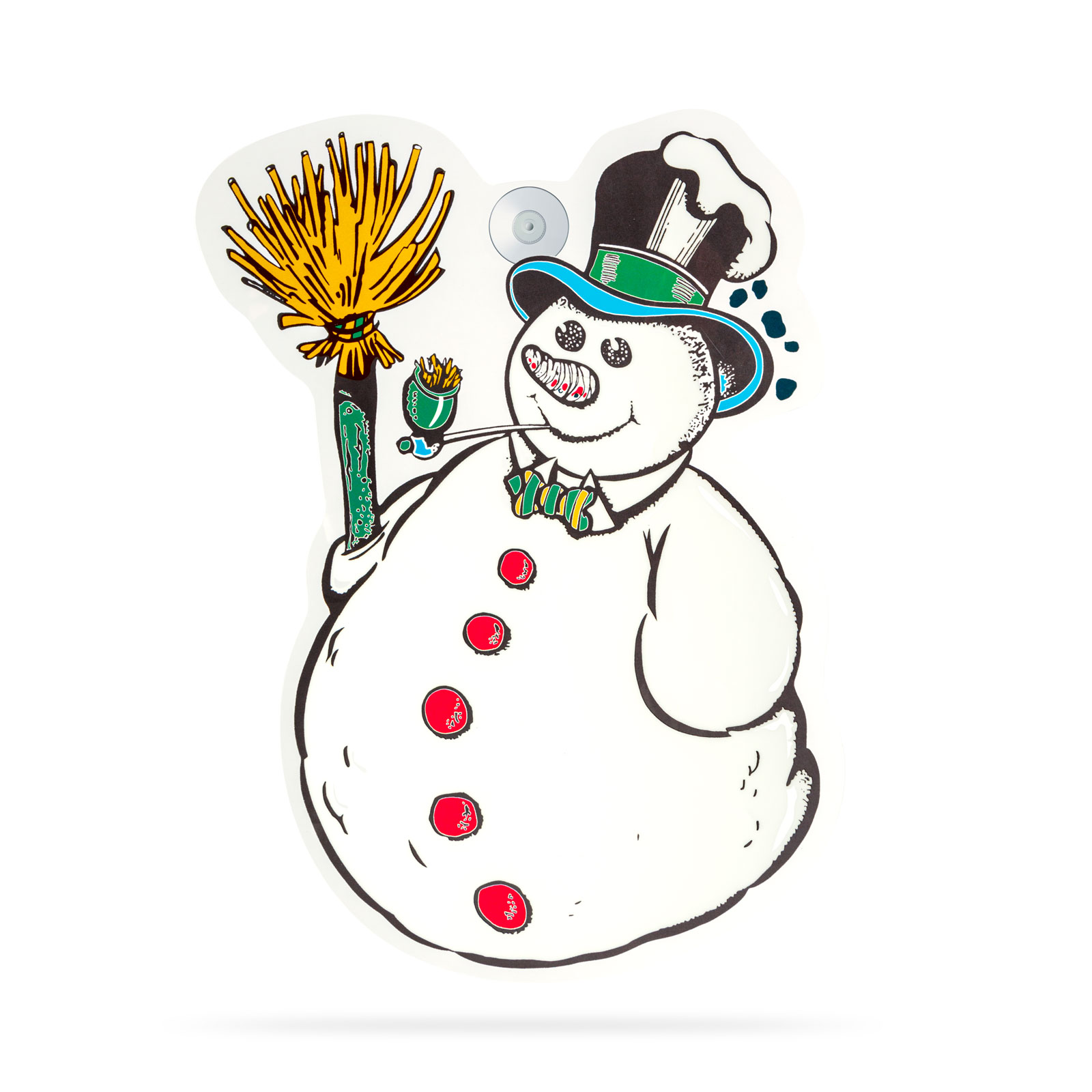 Decorațiune de Crăciun pentru fereastră - om de zăpadă - cu ventuză - 30 x 29 cm [1]