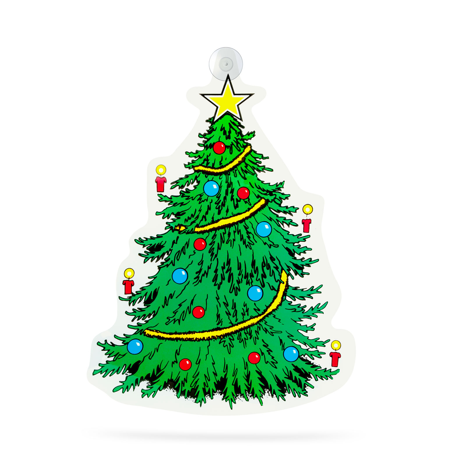 Decorațiune de Crăciun pentru fereastră - brad de Crăciun - cu ventuză - 30 x 29 cm [1]