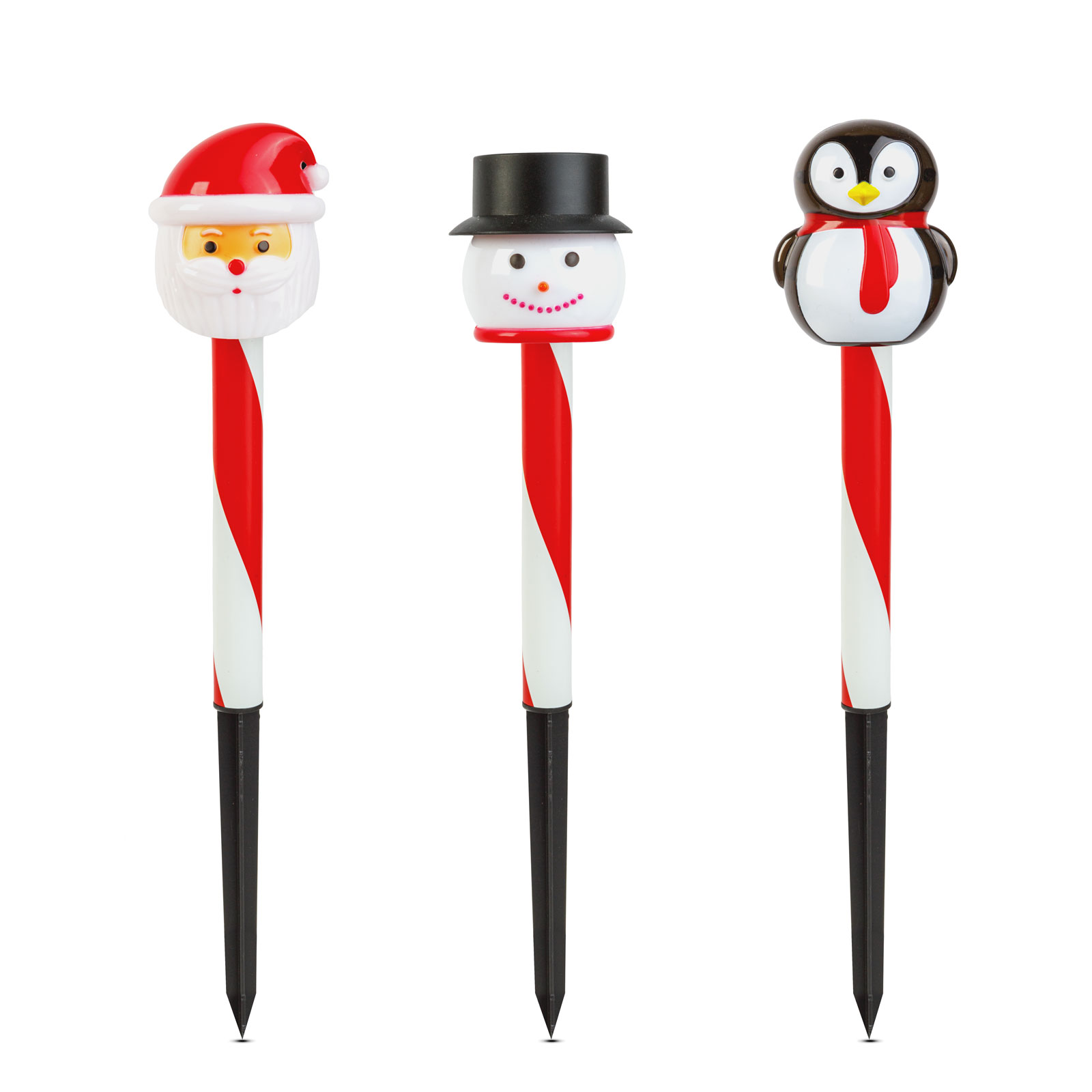 Lampă solară de Crăciun - LED - Moș Crăciun, om de zăpadă, pinguin - 36,5 x 6 x 6 cm [1]