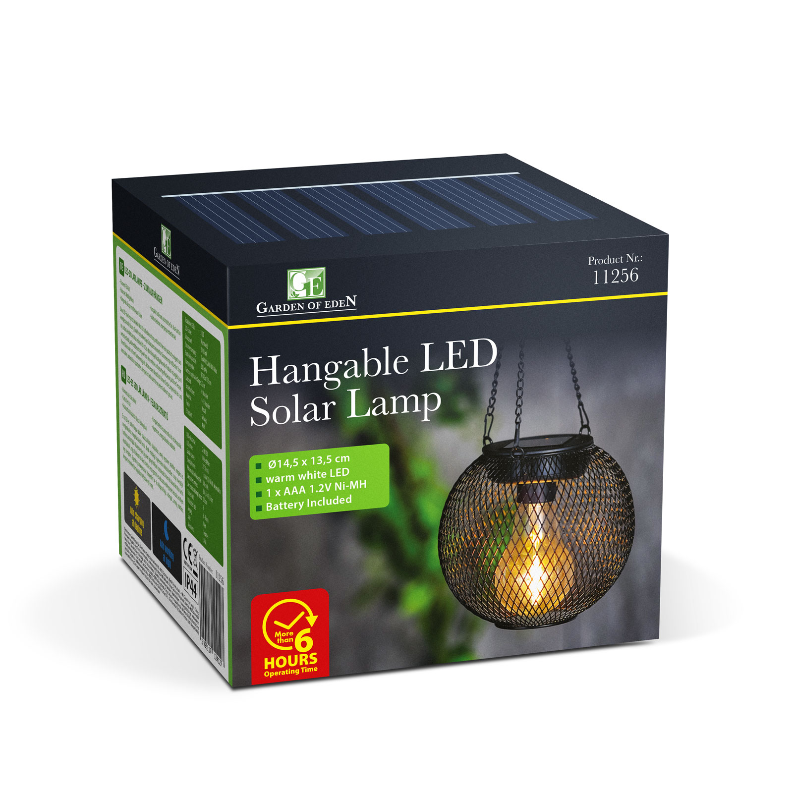 Lampa solara LED suspendata Ø14.5x13.5 cm alb cald pentru gradina, terasa, balcon IP44 [2]