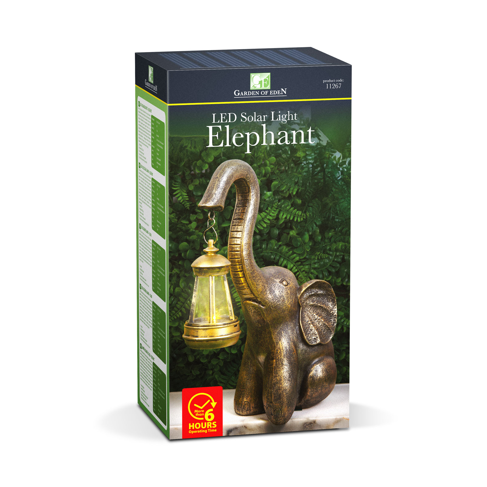 Lampa solara LED elefant alb cald decor gradina terasa 30.5x12x24 cm IP44 [2]