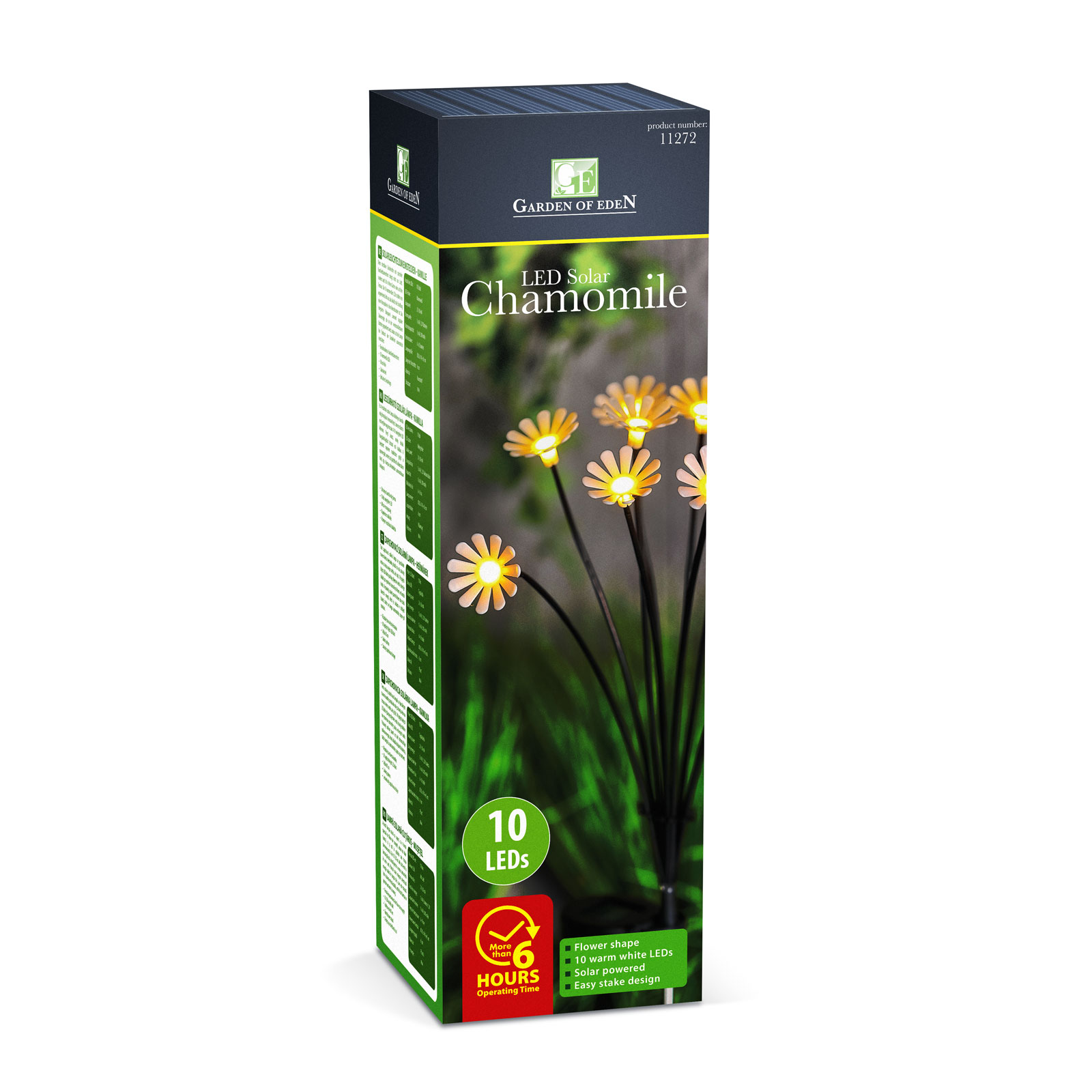 Lampa solara gradina margareta 10 LED alb cald 80 cm decor exterior IP44 [2]