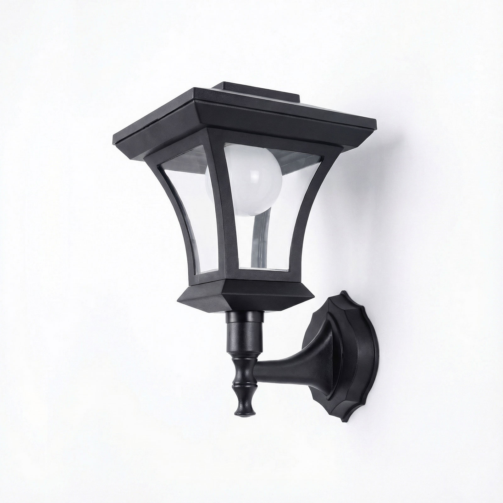 Lampa solara LED de perete 8 LED alb cald 21x21 cm pentru gradina, terasa, gard IP44 [2]