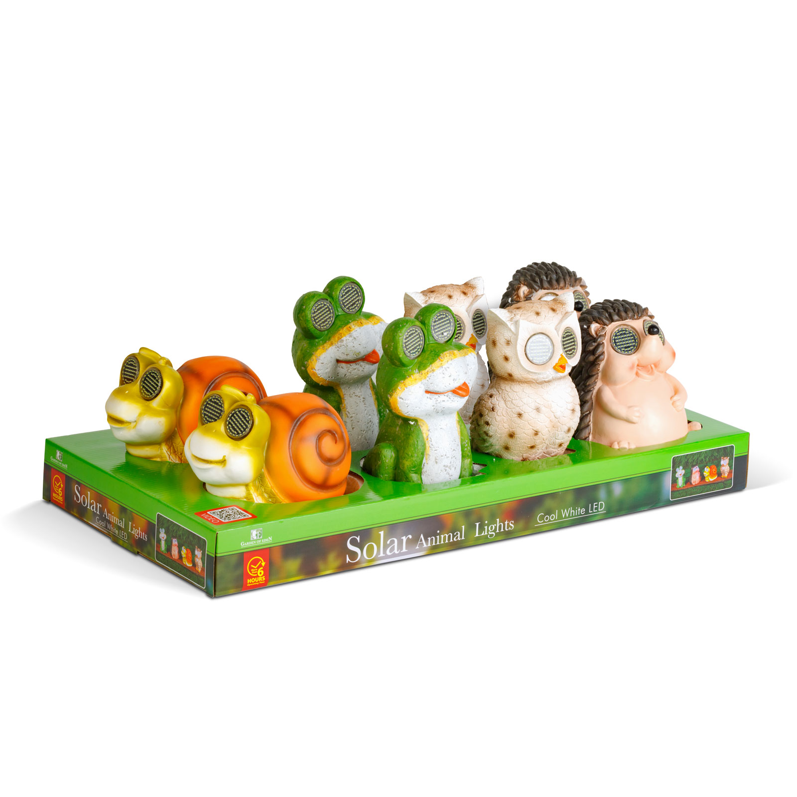 Figurina solara gradina LED, broasca /melc/ arici/ bufnita, 104 LED SMD, decor exterior, 20 cm [2]