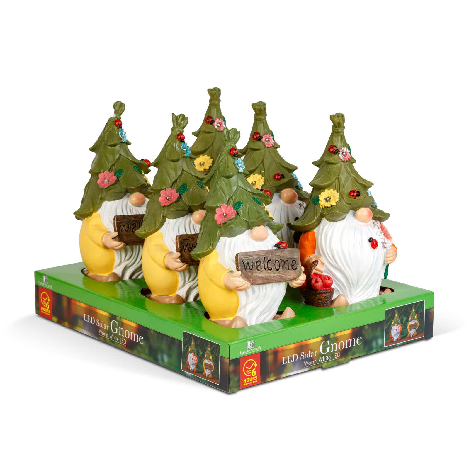 Figurină solară LED - pitic - 2 modele - LED alb cald - rășină - 10 x 8,5 x 18,5 cm [2]